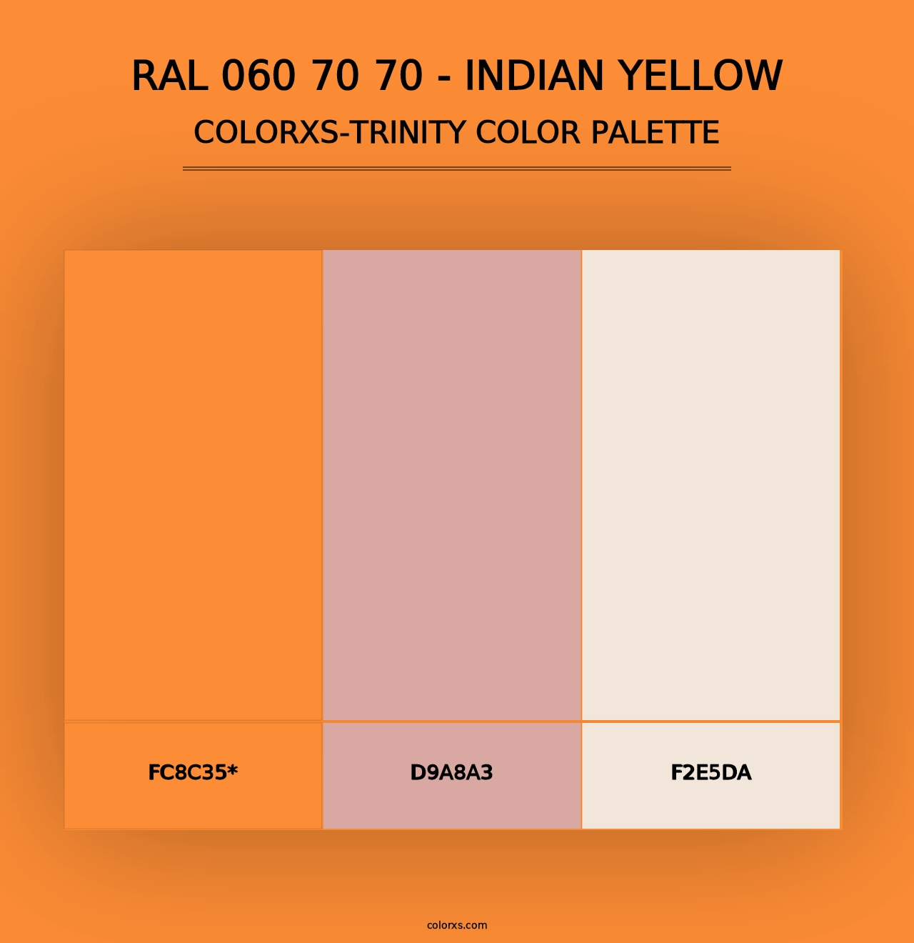 RAL 060 70 70 - Indian Yellow - Colorxs Trinity Palette