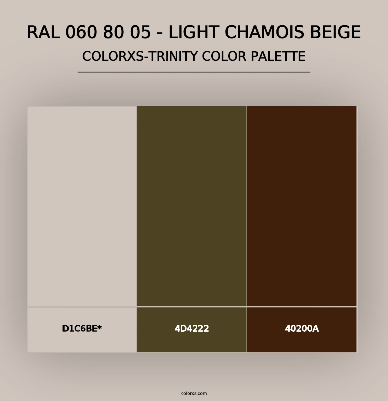 RAL 060 80 05 - Light Chamois Beige - Colorxs Trinity Palette