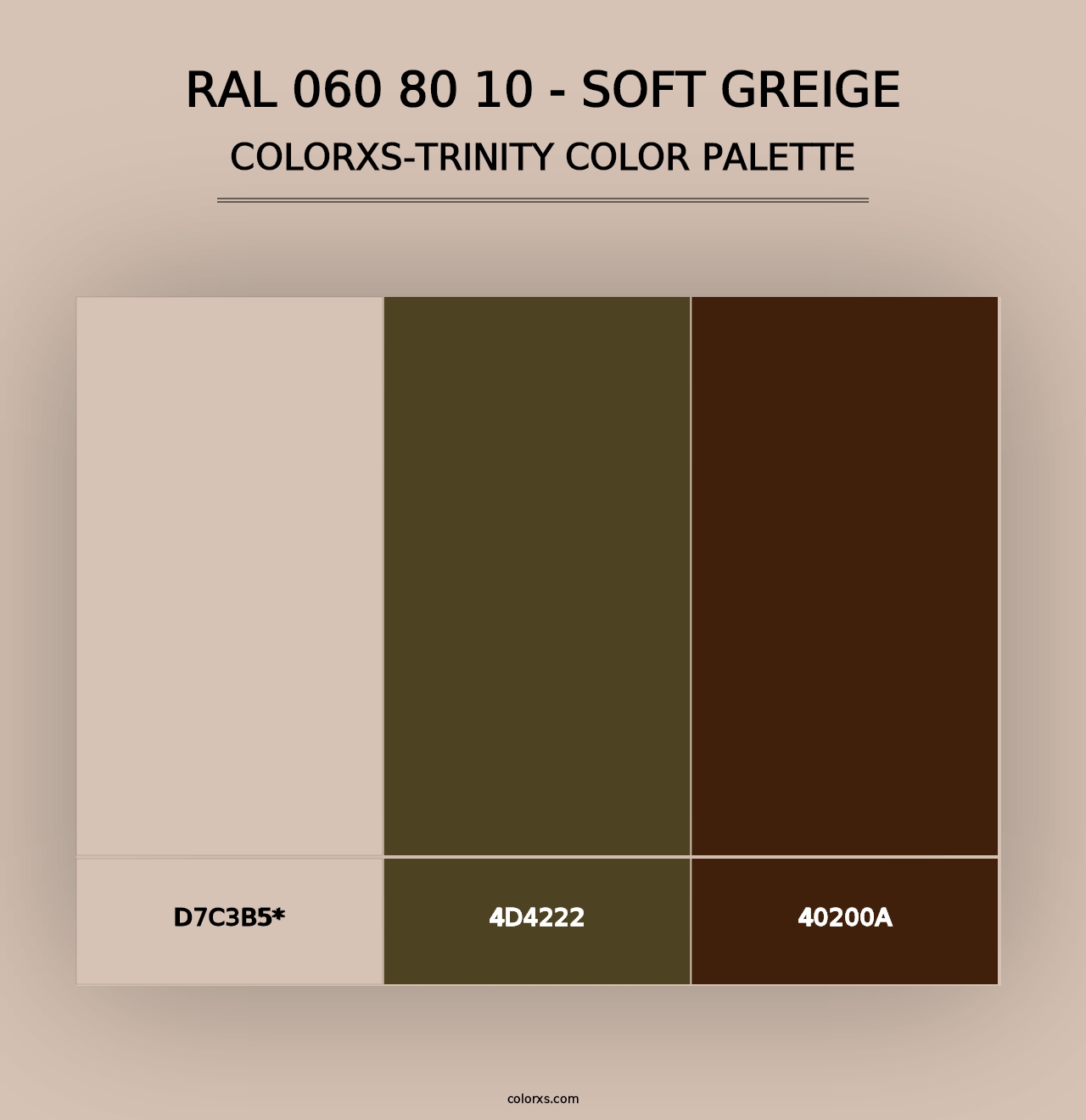 RAL 060 80 10 - Soft Greige - Colorxs Trinity Palette