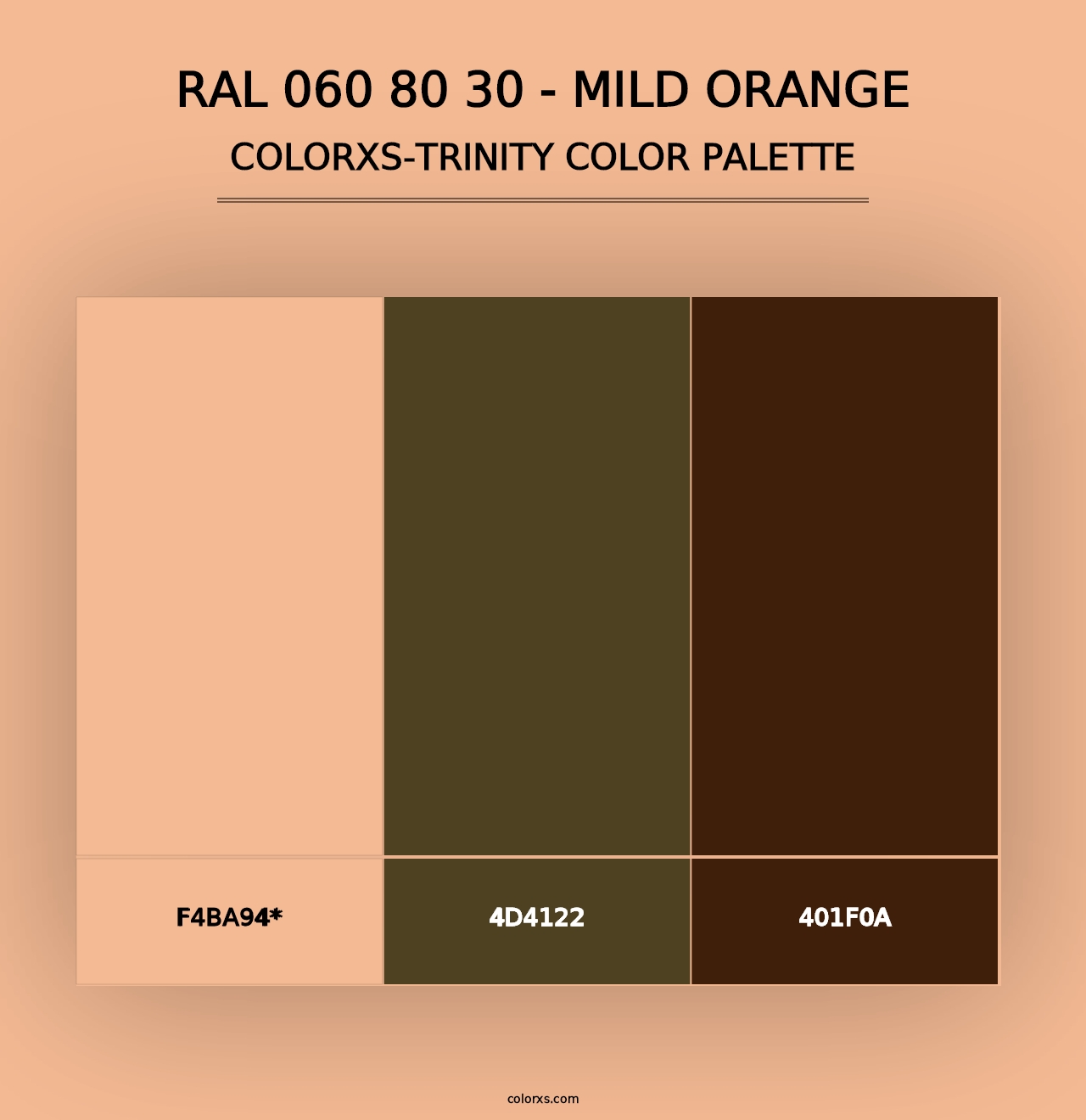 RAL 060 80 30 - Mild Orange - Colorxs Trinity Palette