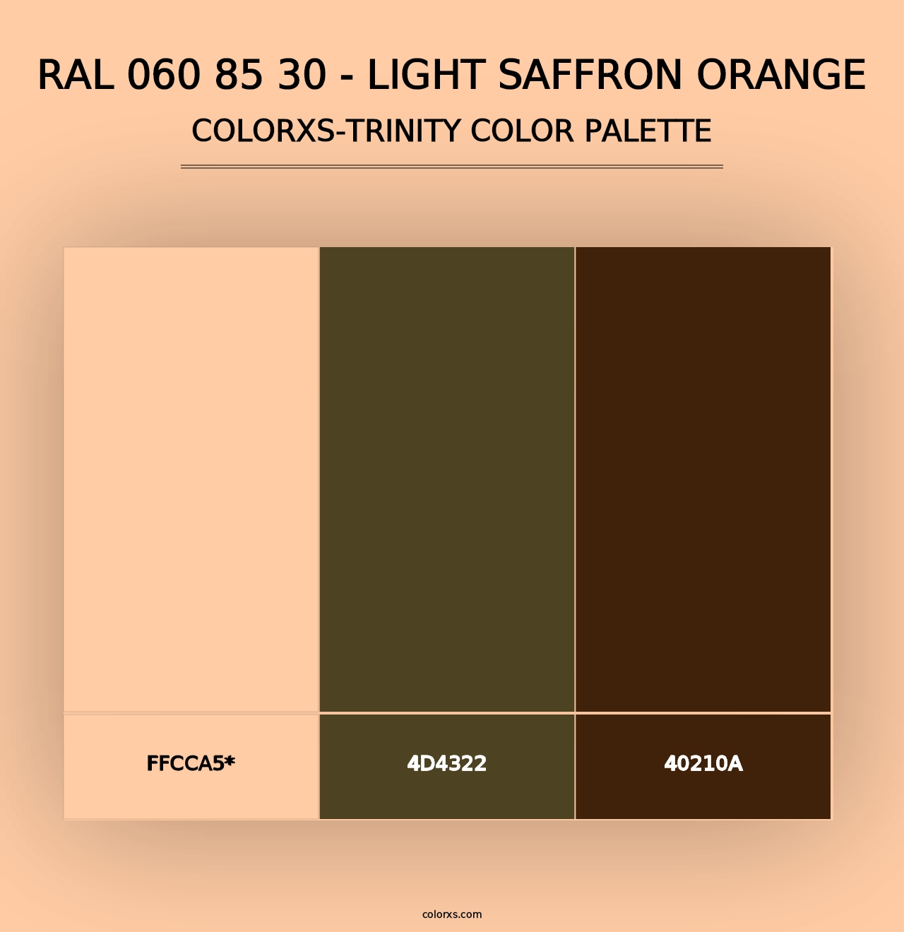 RAL 060 85 30 - Light Saffron Orange - Colorxs Trinity Palette