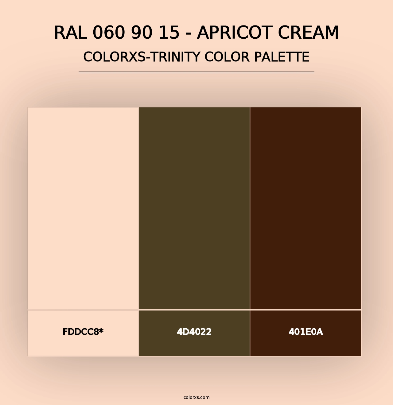 RAL 060 90 15 - Apricot Cream - Colorxs Trinity Palette