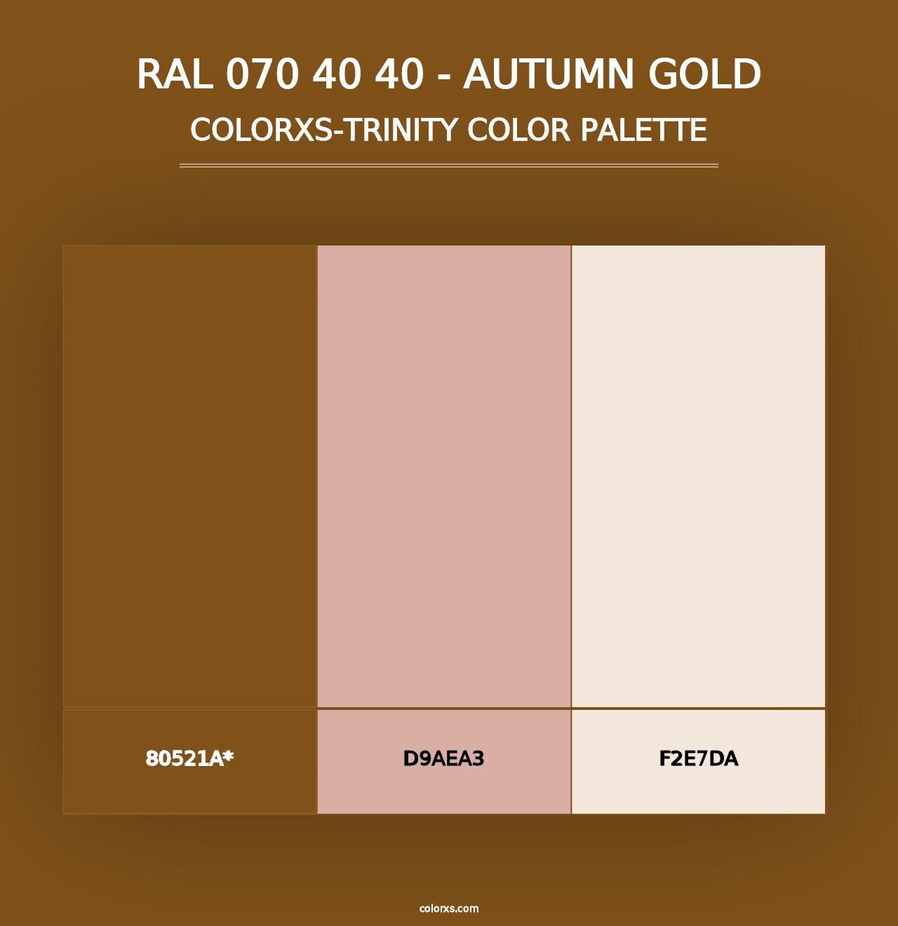 RAL 070 40 40 - Autumn Gold - Colorxs Trinity Palette