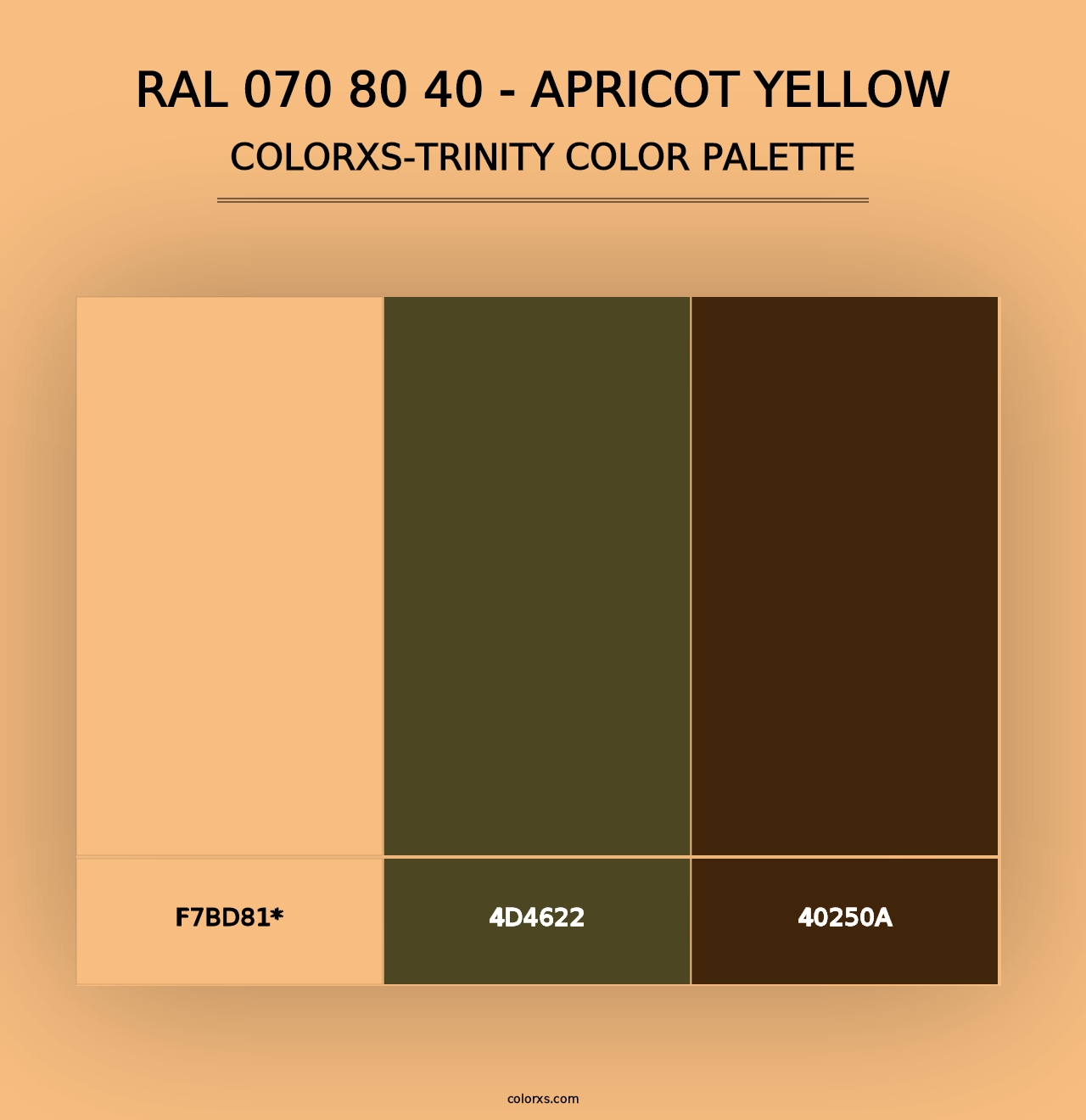 RAL 070 80 40 - Apricot Yellow - Colorxs Trinity Palette