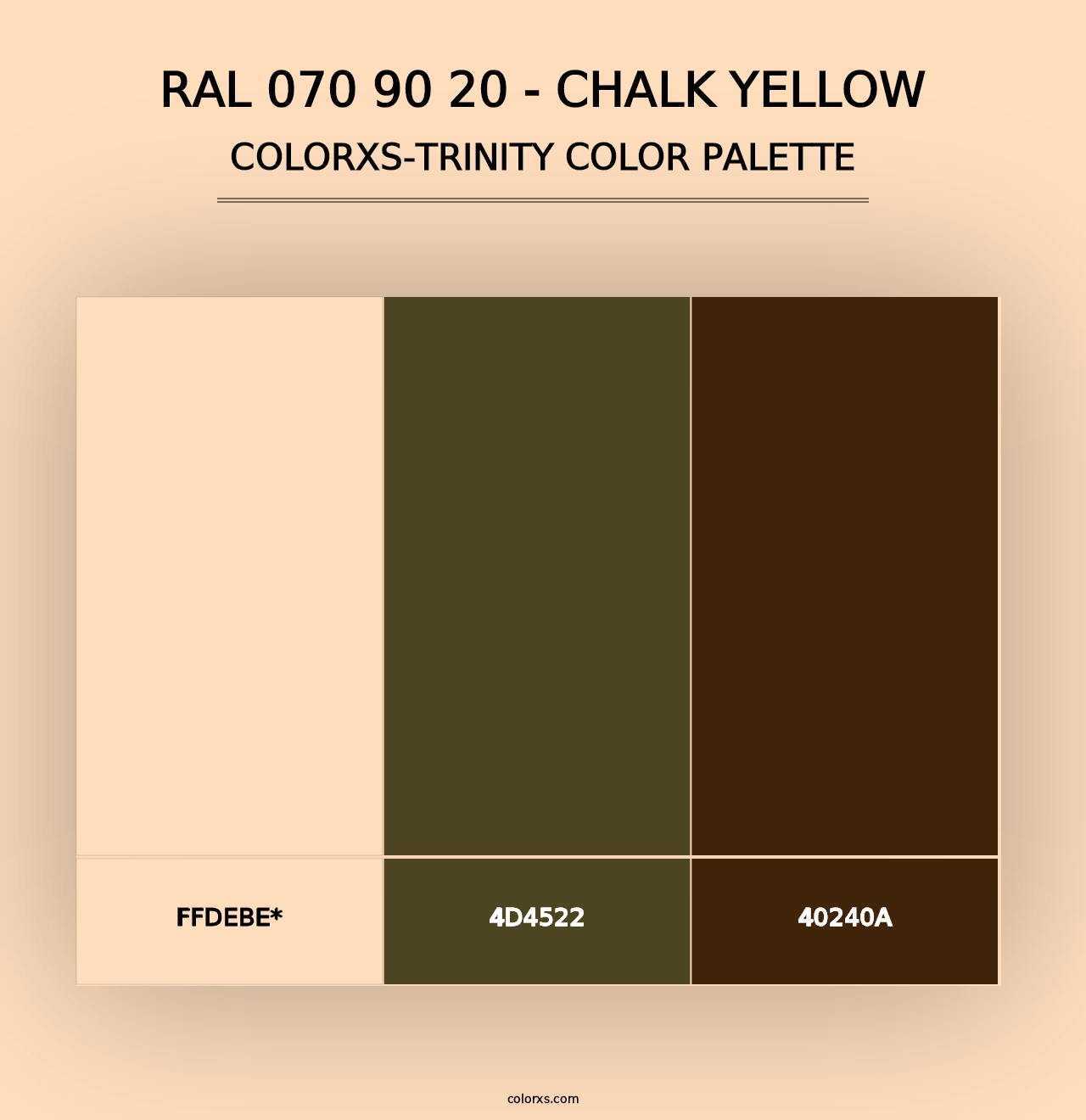 RAL 070 90 20 - Chalk Yellow - Colorxs Trinity Palette