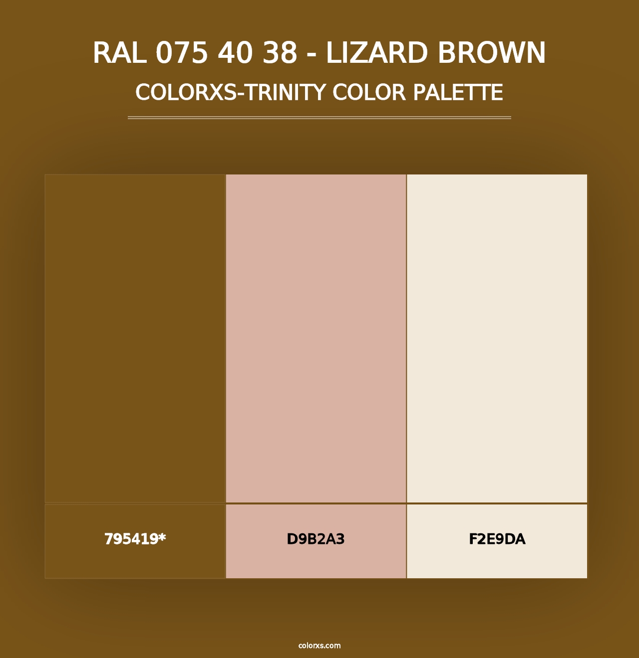 RAL 075 40 38 - Lizard Brown - Colorxs Trinity Palette