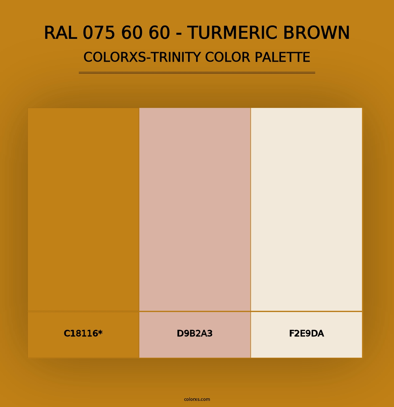 RAL 075 60 60 - Turmeric Brown - Colorxs Trinity Palette