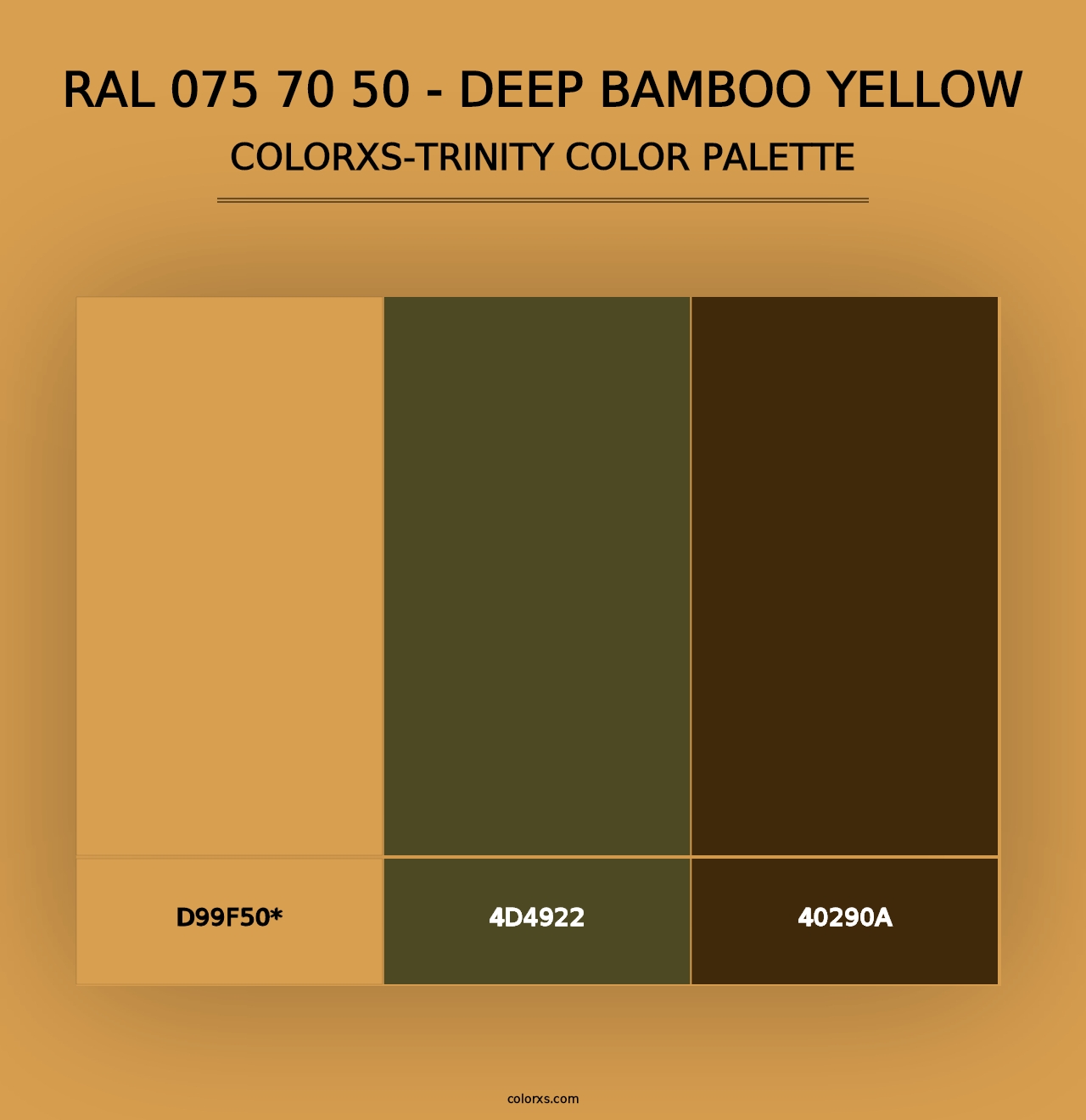 RAL 075 70 50 - Deep Bamboo Yellow - Colorxs Trinity Palette