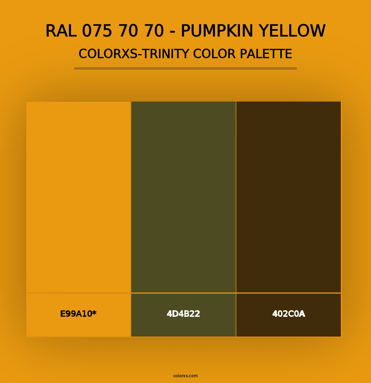 RAL 075 70 70 - Pumpkin Yellow - Colorxs Trinity Palette