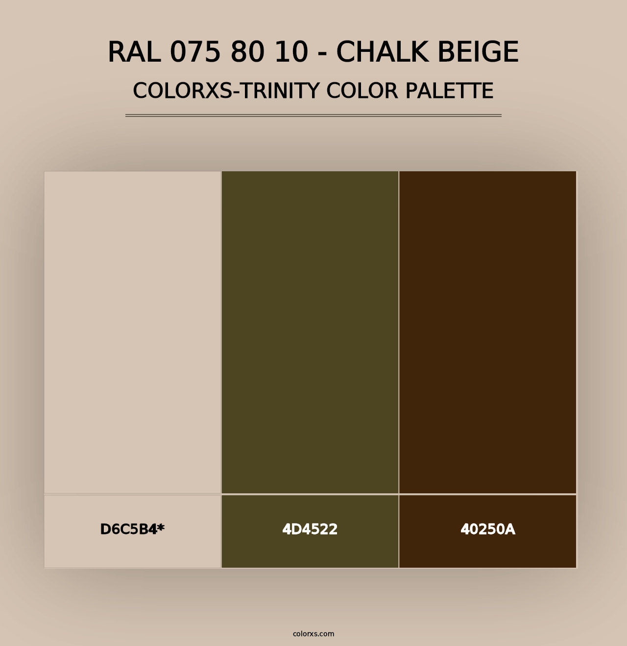 RAL 075 80 10 - Chalk Beige - Colorxs Trinity Palette