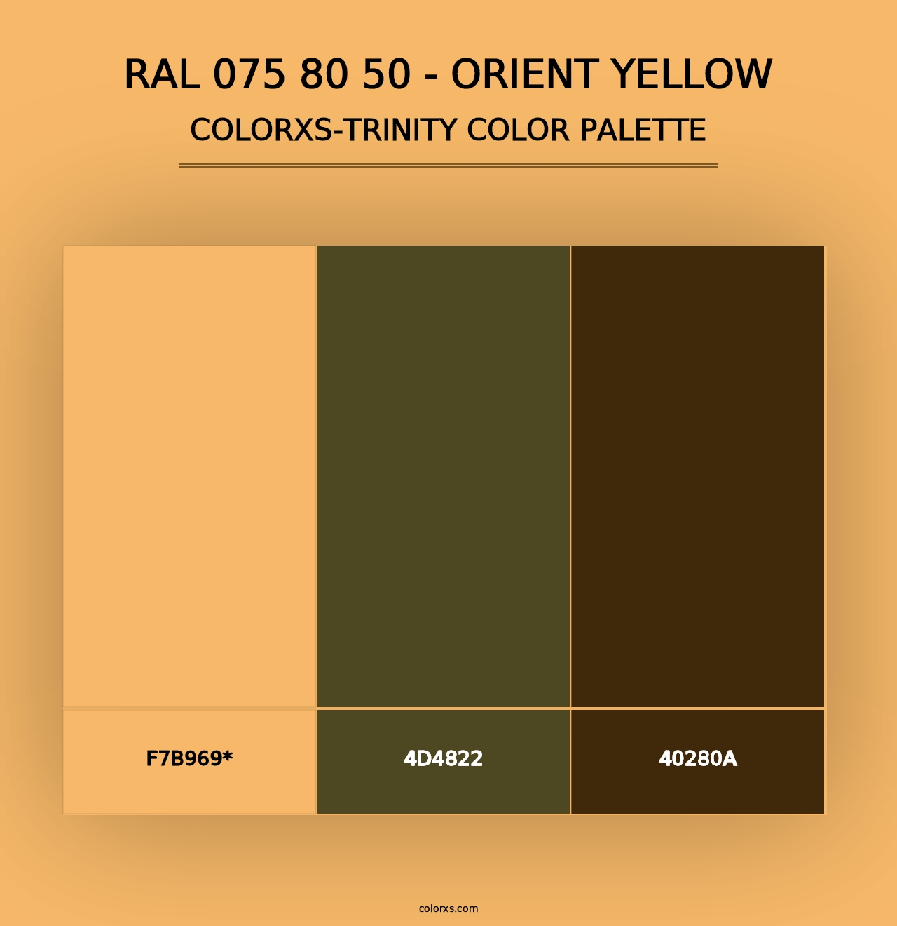 RAL 075 80 50 - Orient Yellow - Colorxs Trinity Palette