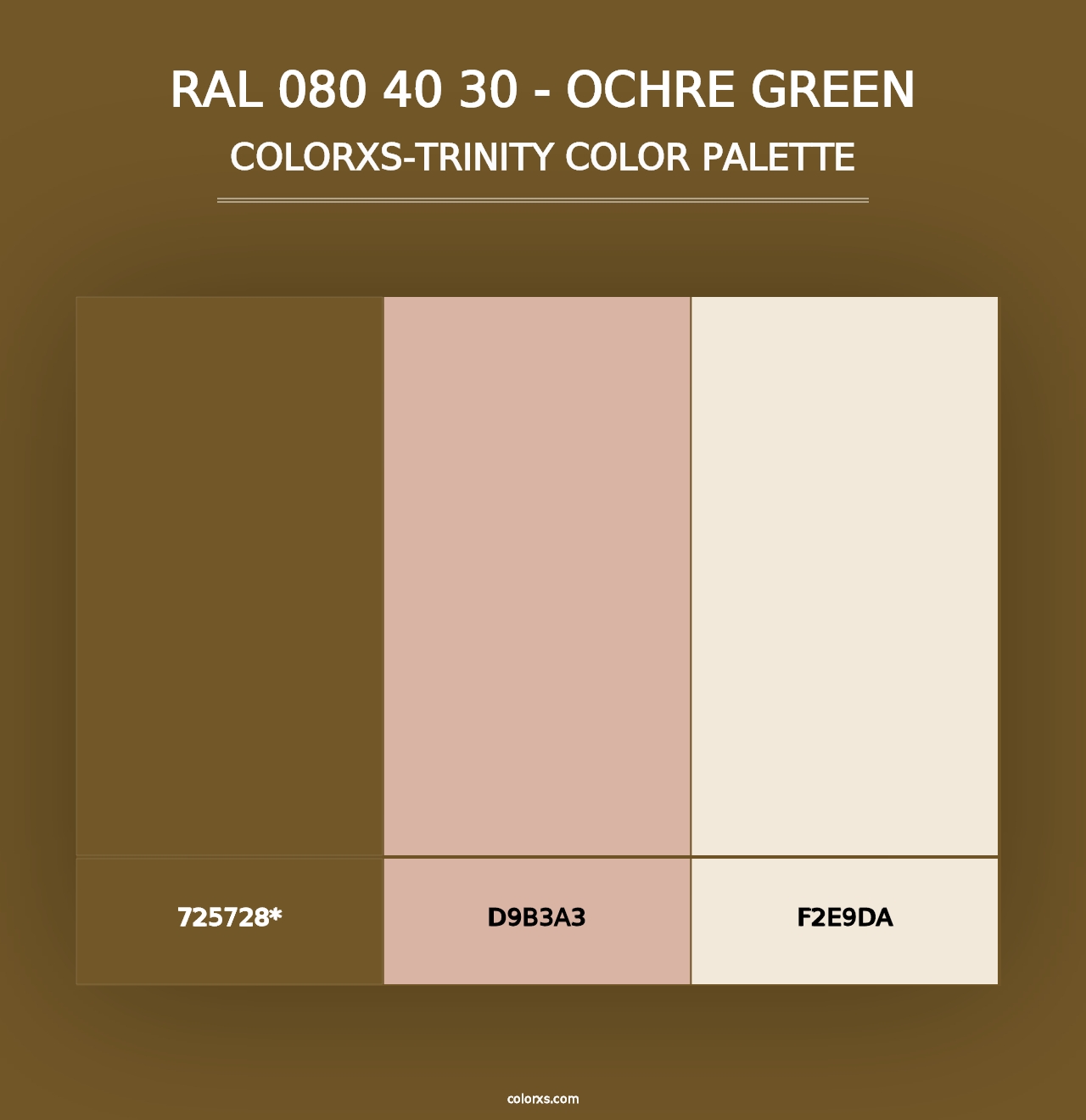 RAL 080 40 30 - Ochre Green - Colorxs Trinity Palette