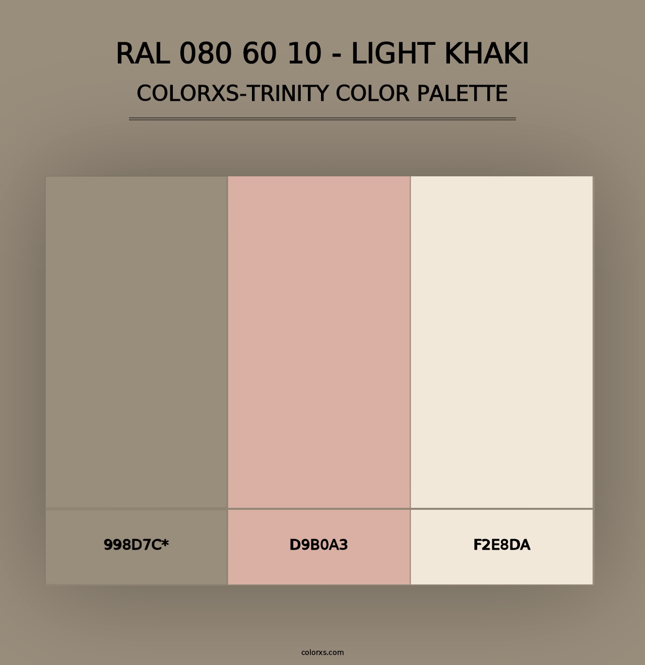 RAL 080 60 10 - Light Khaki - Colorxs Trinity Palette