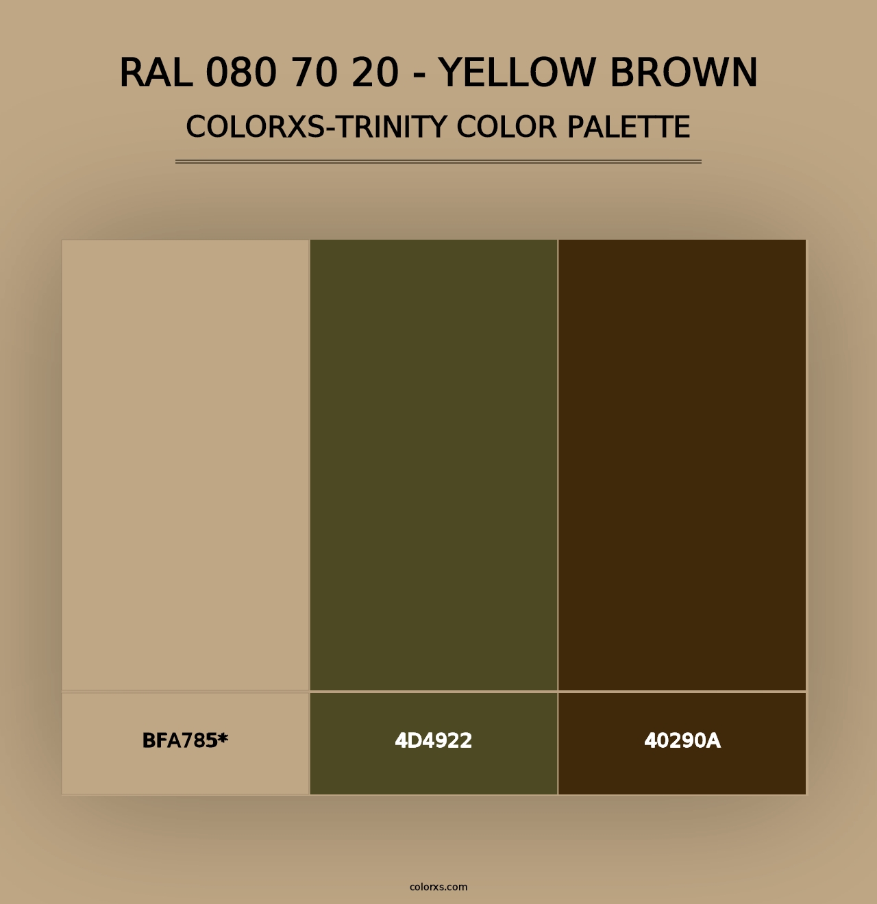 RAL 080 70 20 - Yellow Brown - Colorxs Trinity Palette