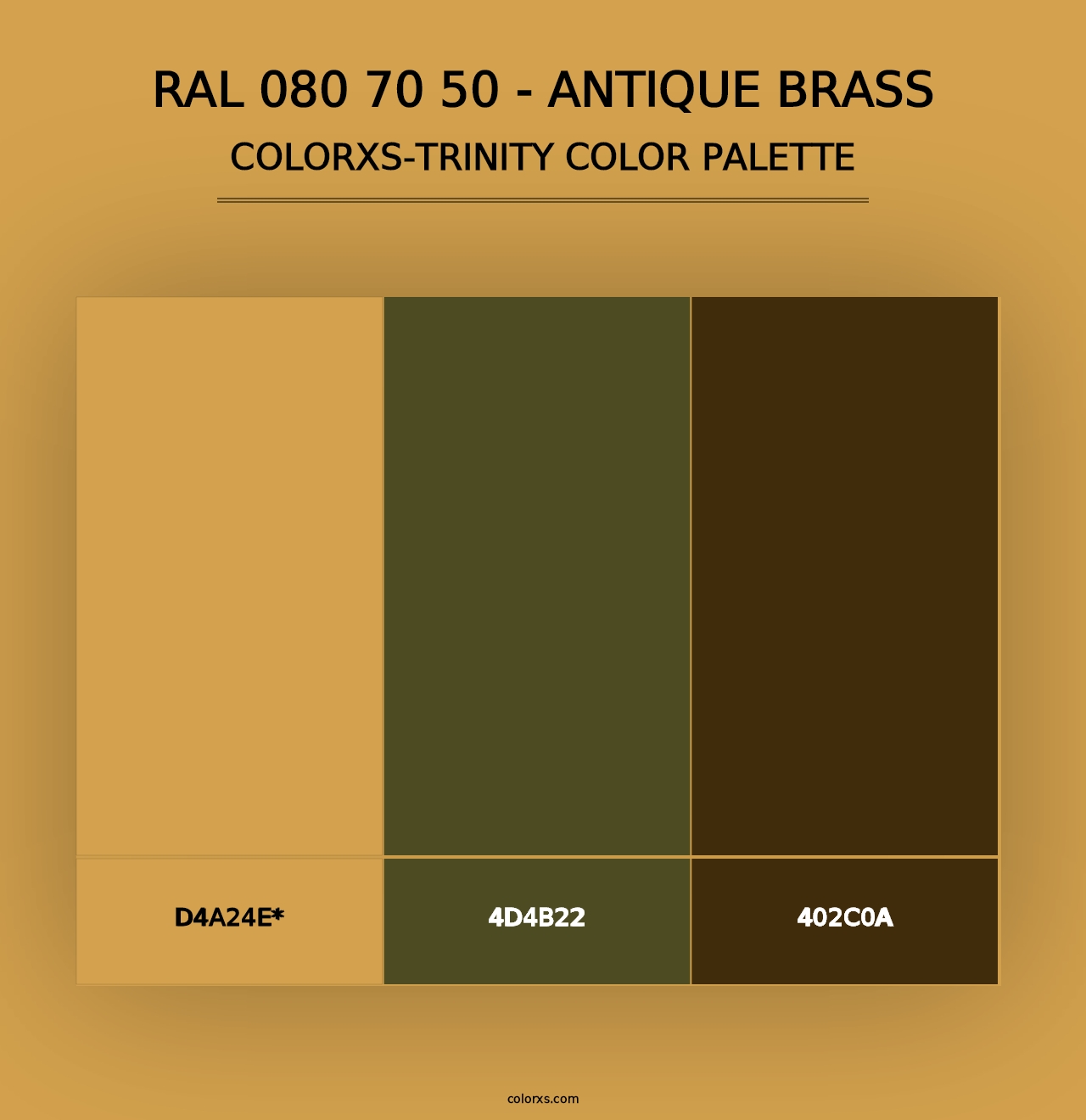 RAL 080 70 50 - Antique Brass - Colorxs Trinity Palette