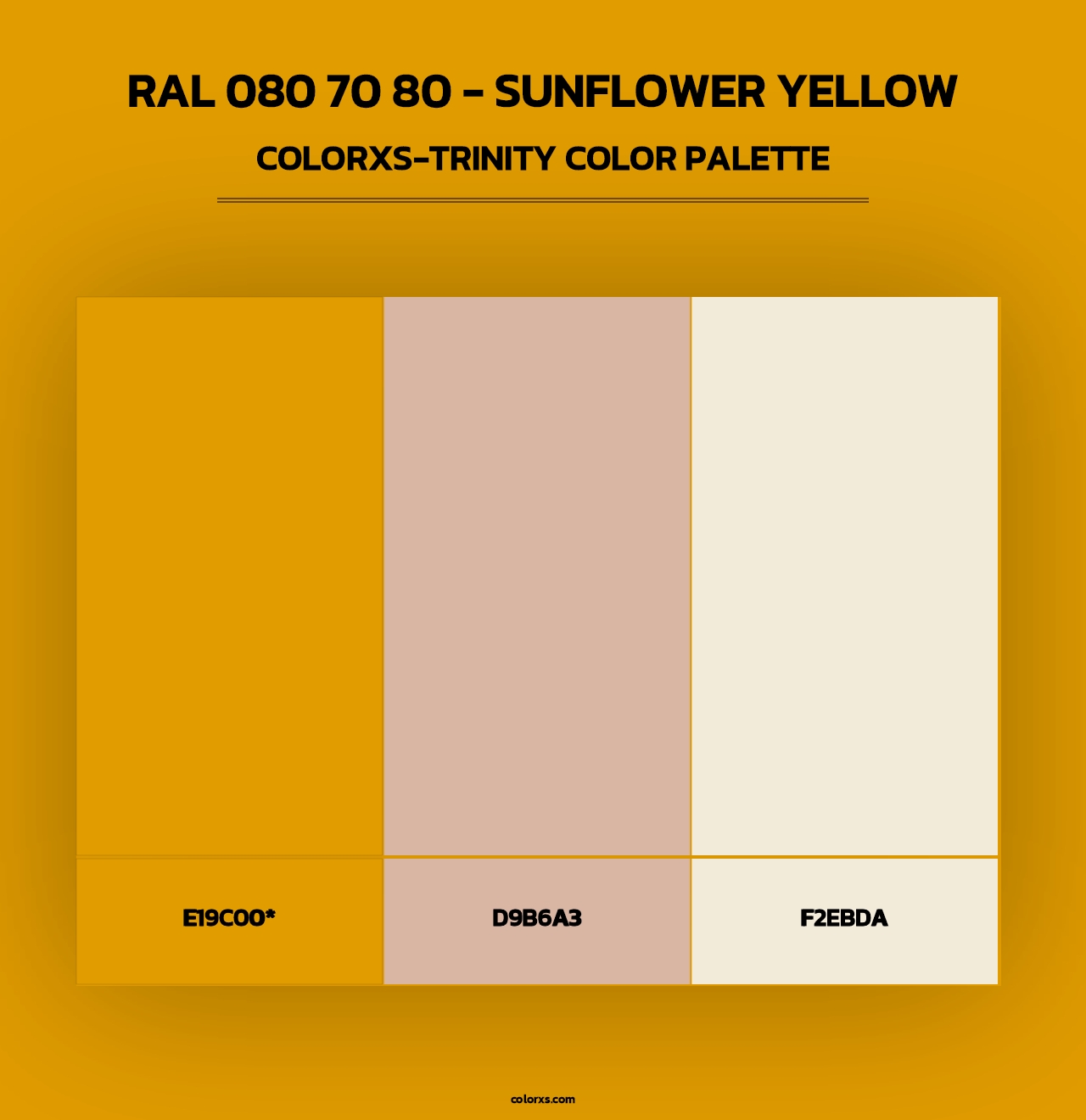 RAL 080 70 80 - Sunflower Yellow - Colorxs Trinity Palette