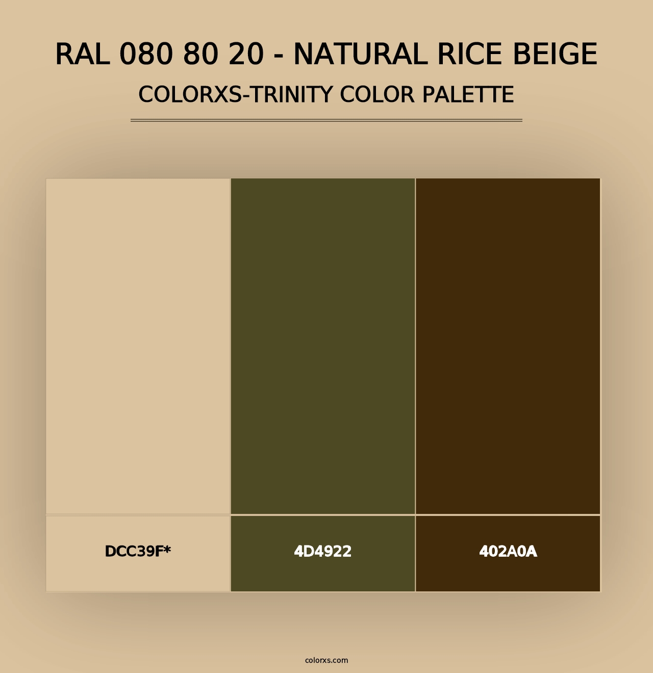 RAL 080 80 20 - Natural Rice Beige - Colorxs Trinity Palette