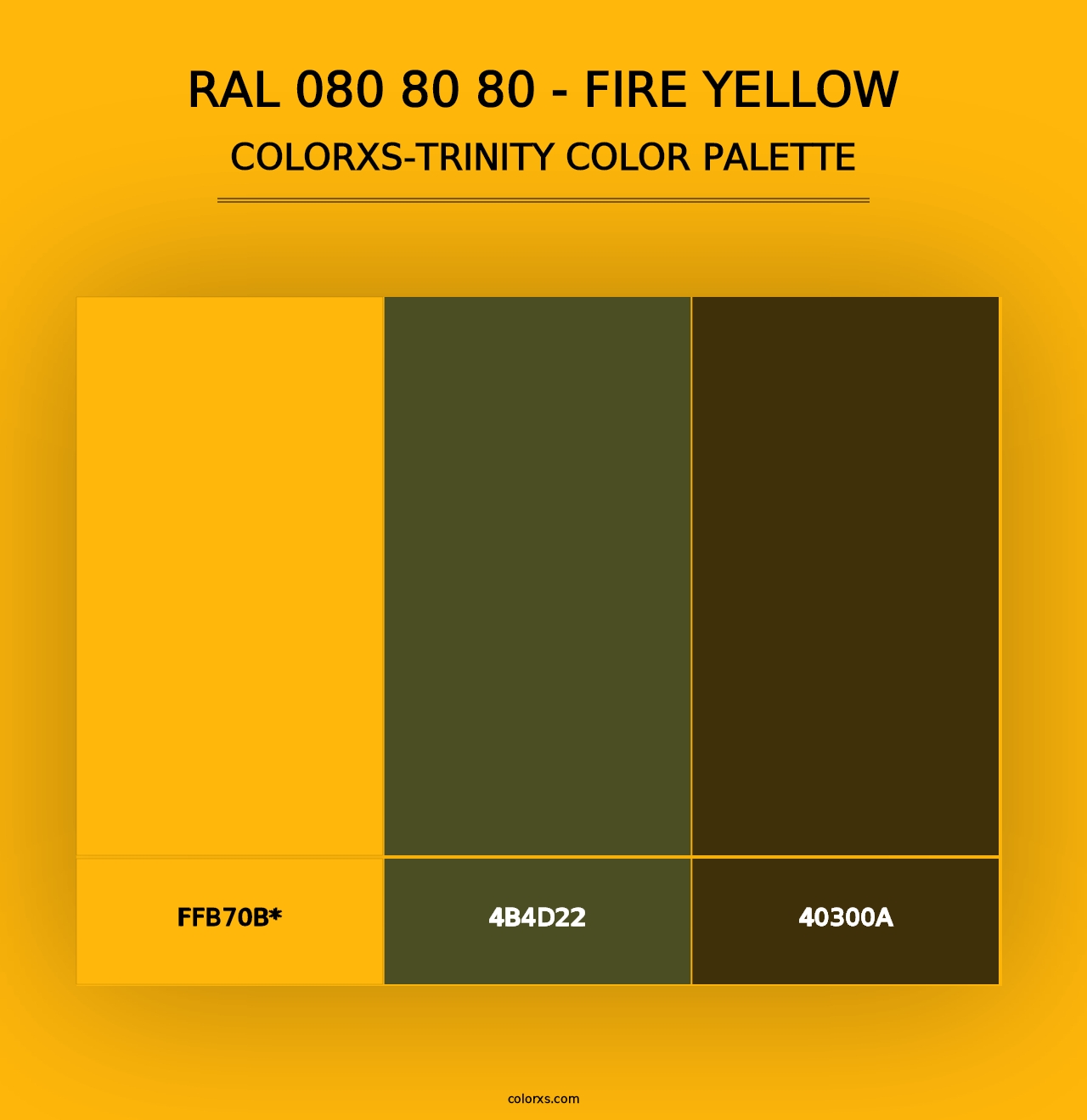 RAL 080 80 80 - Fire Yellow - Colorxs Trinity Palette