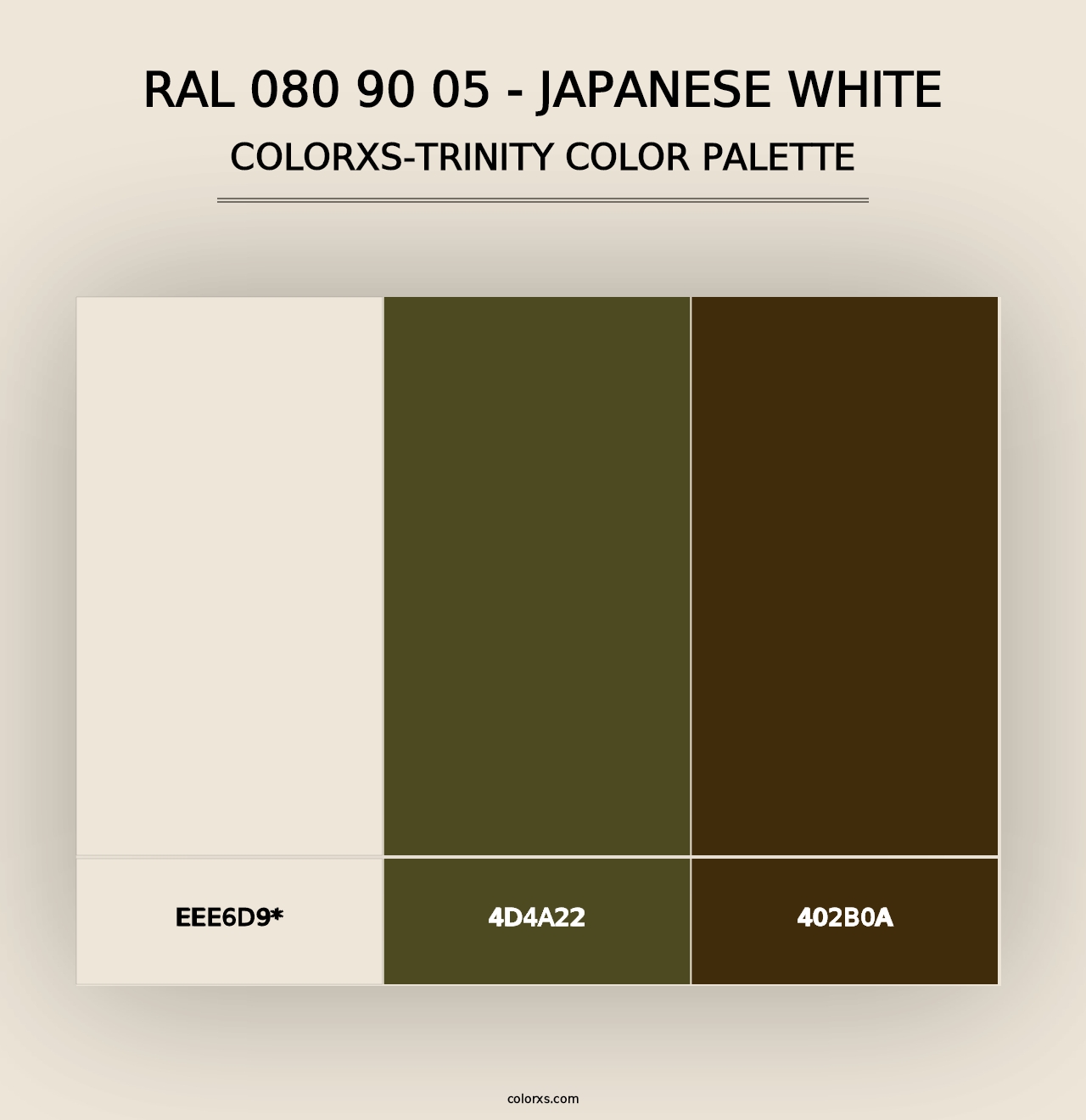 RAL 080 90 05 - Japanese White - Colorxs Trinity Palette