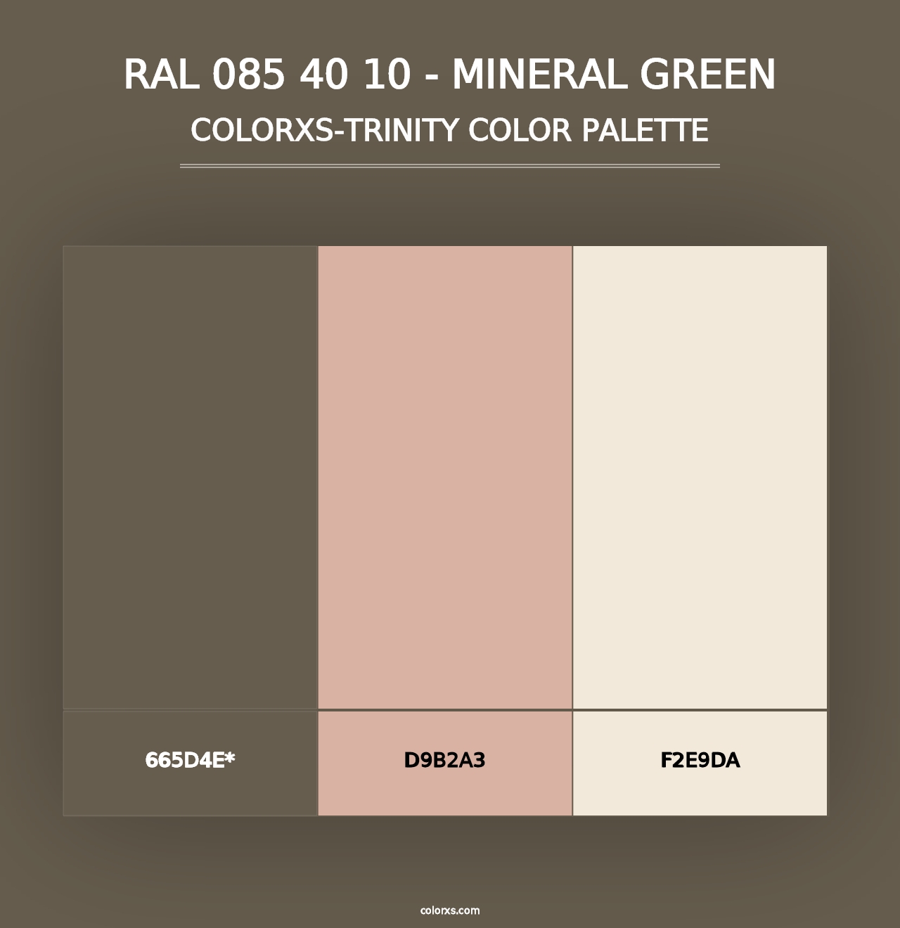 RAL 085 40 10 - Mineral Green - Colorxs Trinity Palette