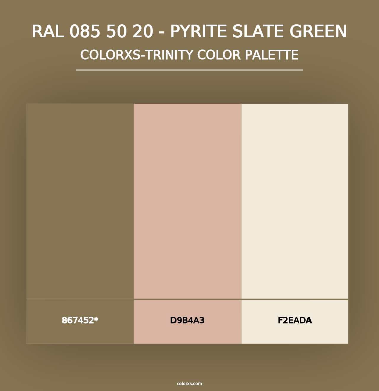 RAL 085 50 20 - Pyrite Slate Green - Colorxs Trinity Palette