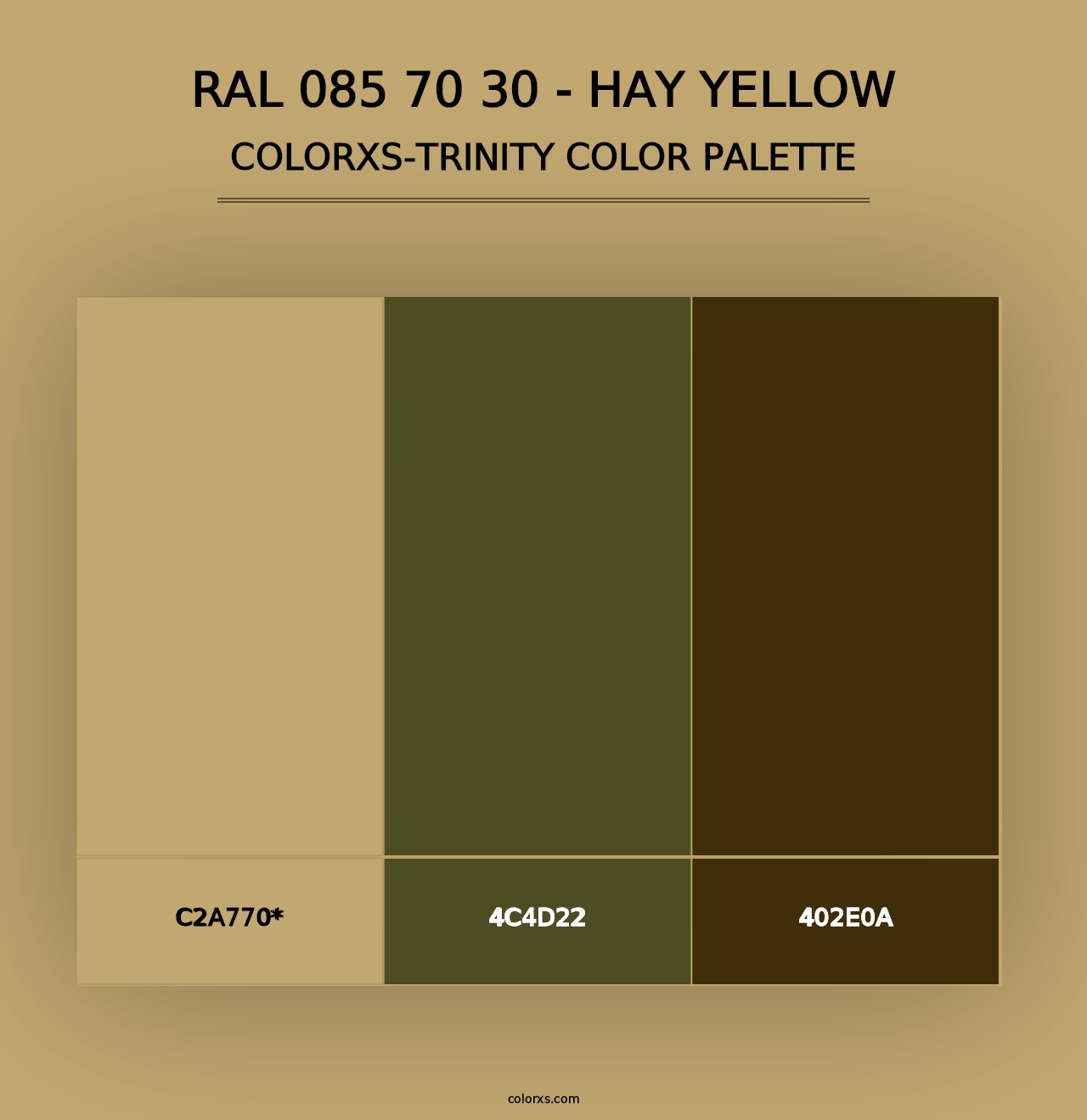 RAL 085 70 30 - Hay Yellow - Colorxs Trinity Palette