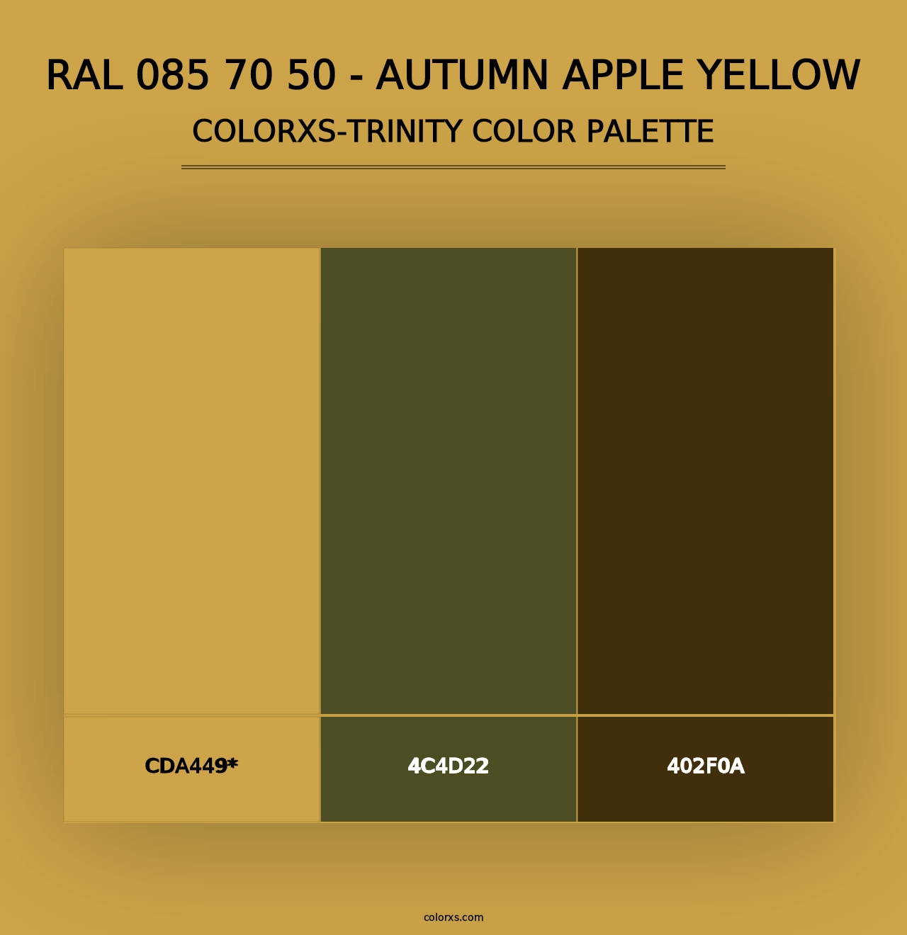 RAL 085 70 50 - Autumn Apple Yellow - Colorxs Trinity Palette