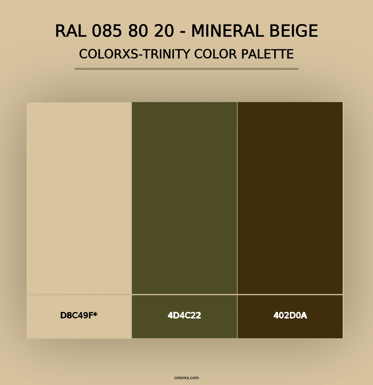 RAL 085 80 20 - Mineral Beige - Colorxs Trinity Palette