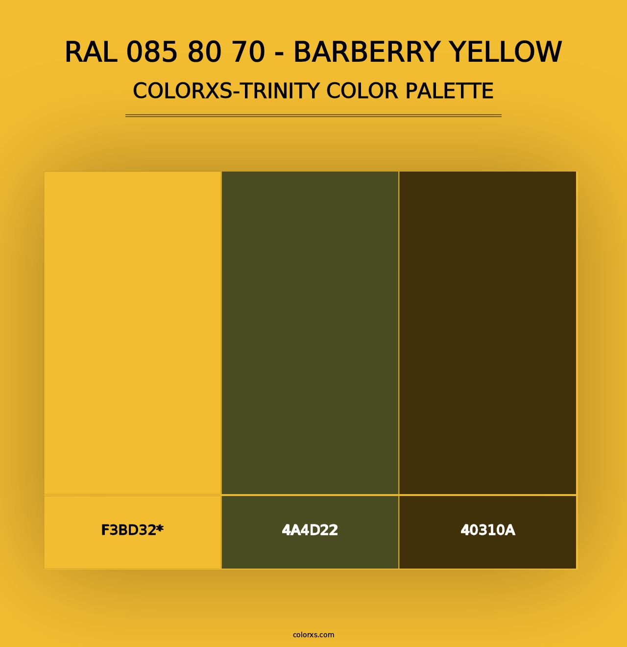 RAL 085 80 70 - Barberry Yellow - Colorxs Trinity Palette