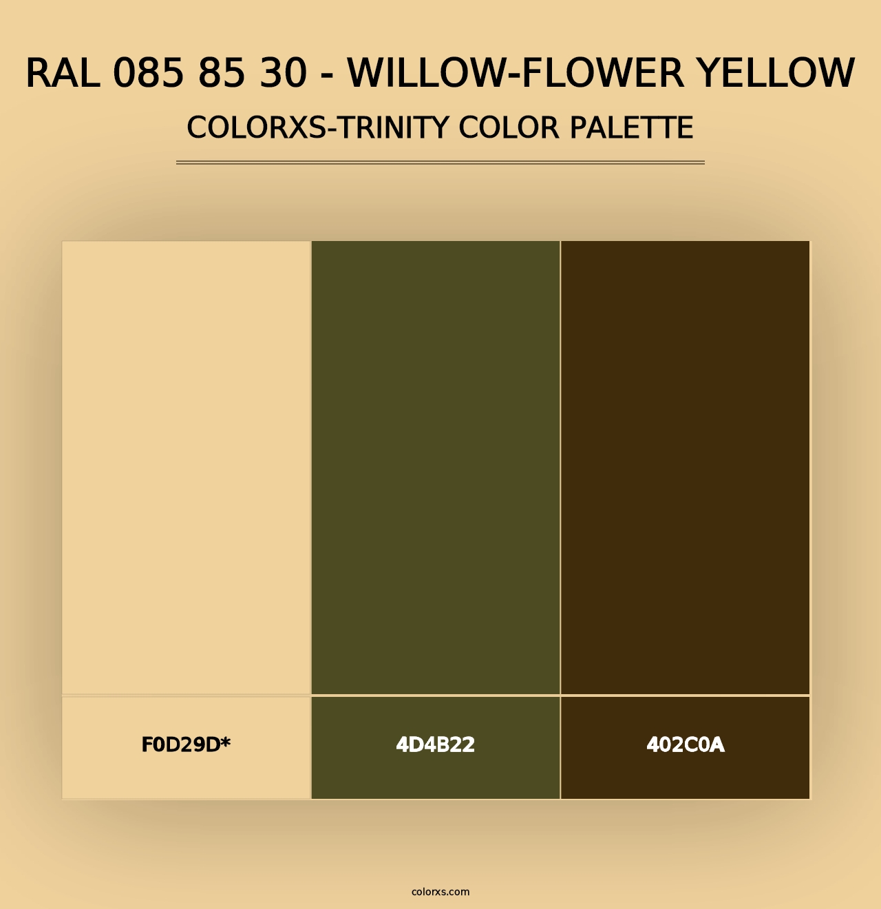 RAL 085 85 30 - Willow-Flower Yellow - Colorxs Trinity Palette