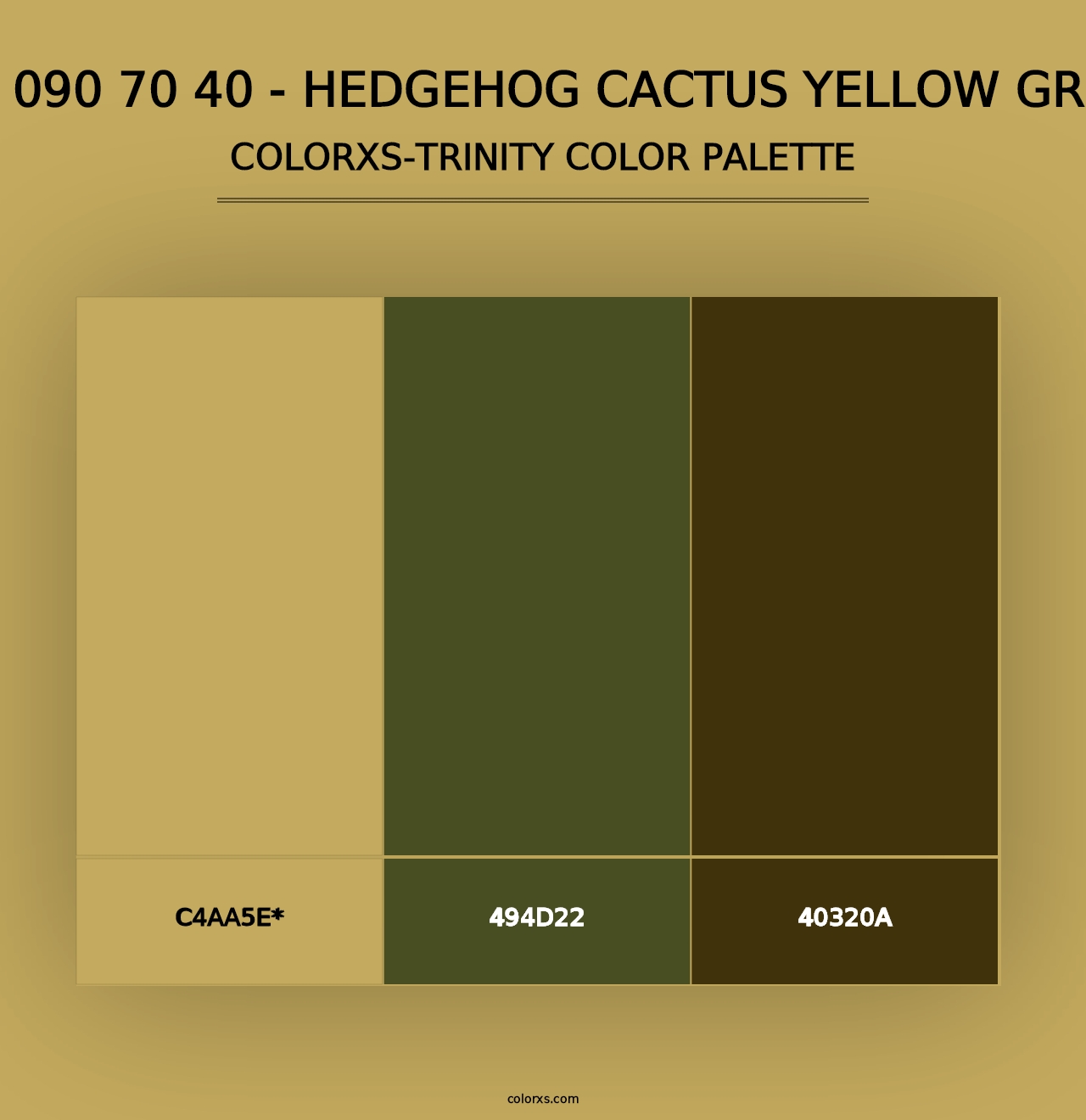 RAL 090 70 40 - Hedgehog Cactus Yellow Green - Colorxs Trinity Palette