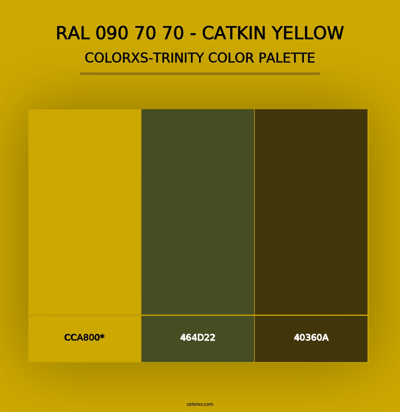 RAL 090 70 70 - Catkin Yellow - Colorxs Trinity Palette