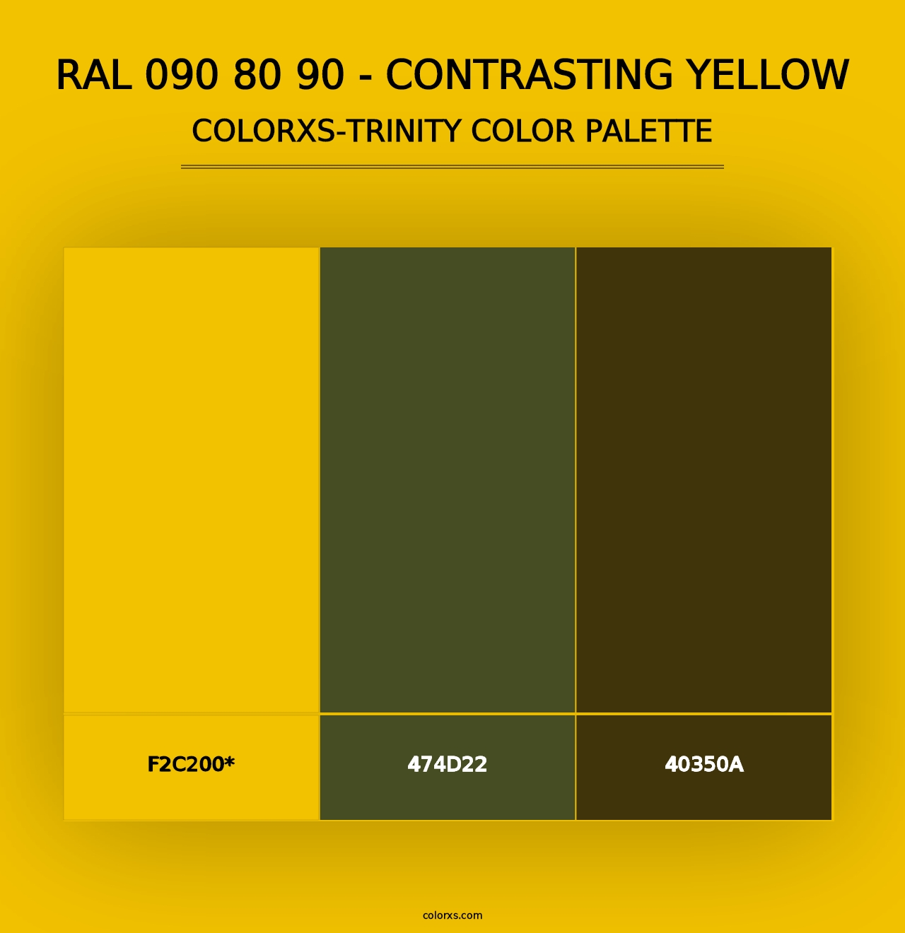 RAL 090 80 90 - Contrasting Yellow - Colorxs Trinity Palette