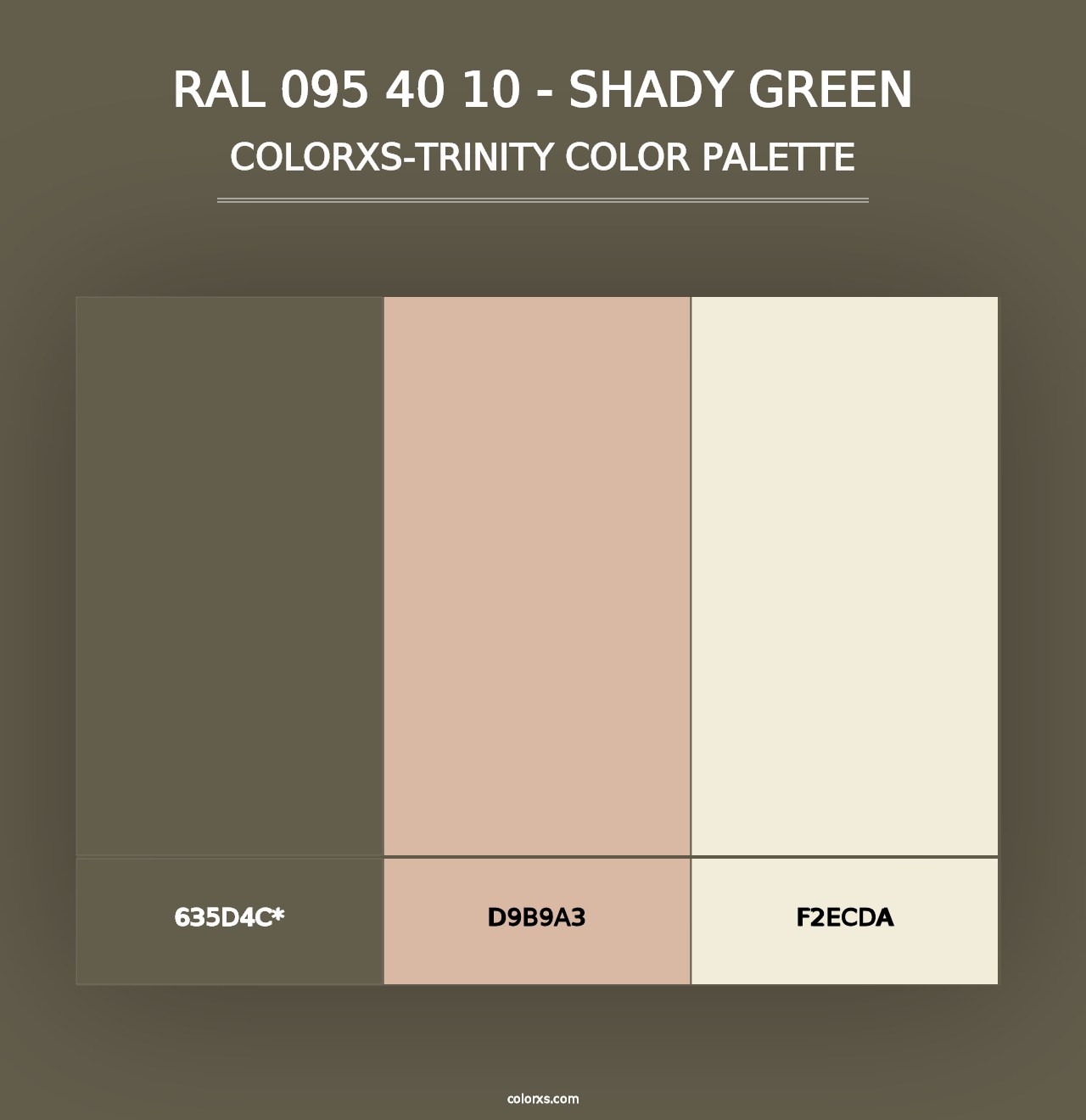 RAL 095 40 10 - Shady Green - Colorxs Trinity Palette