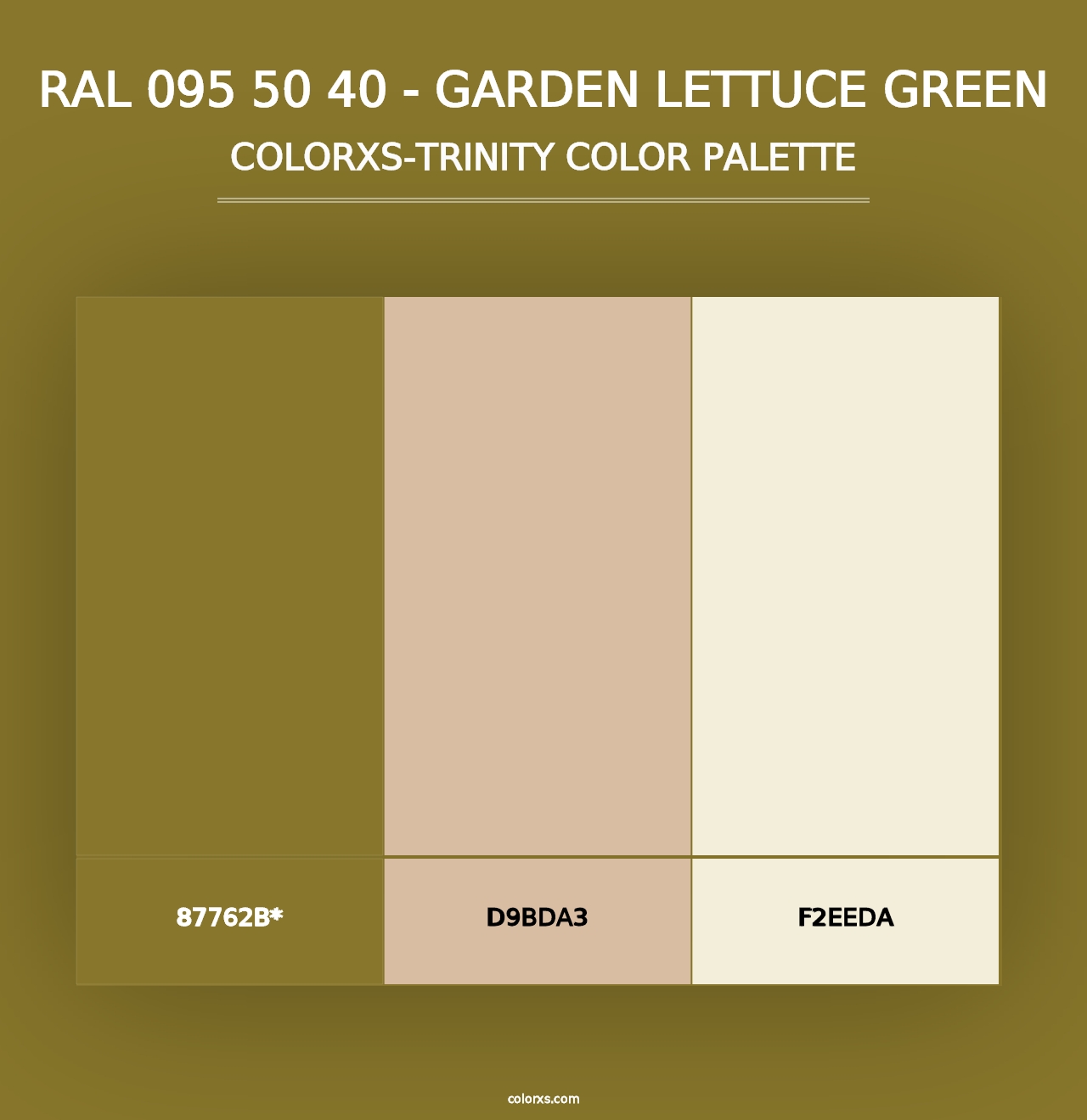 RAL 095 50 40 - Garden Lettuce Green - Colorxs Trinity Palette