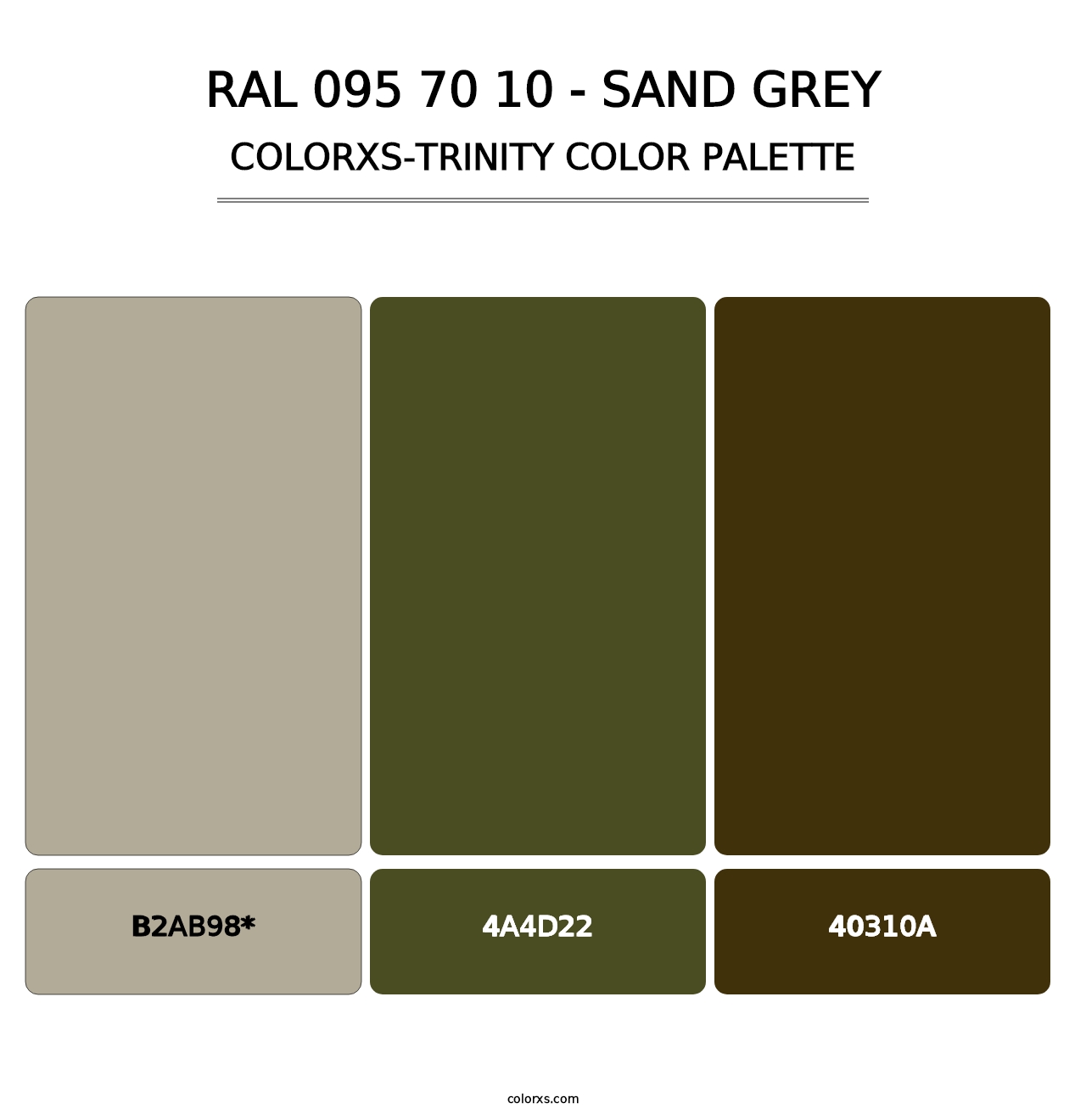 RAL 095 70 10 - Sand Grey - Colorxs Trinity Palette