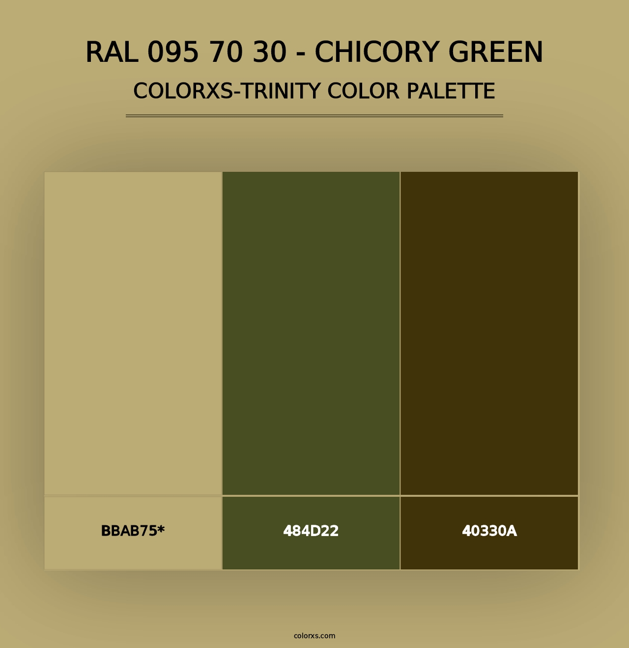 RAL 095 70 30 - Chicory Green - Colorxs Trinity Palette