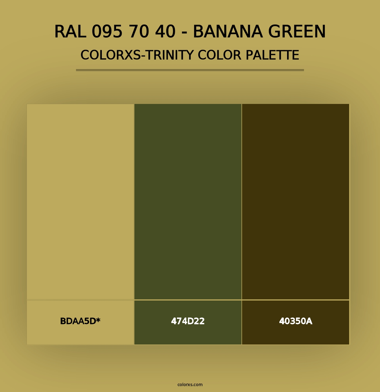 RAL 095 70 40 - Banana Green - Colorxs Trinity Palette