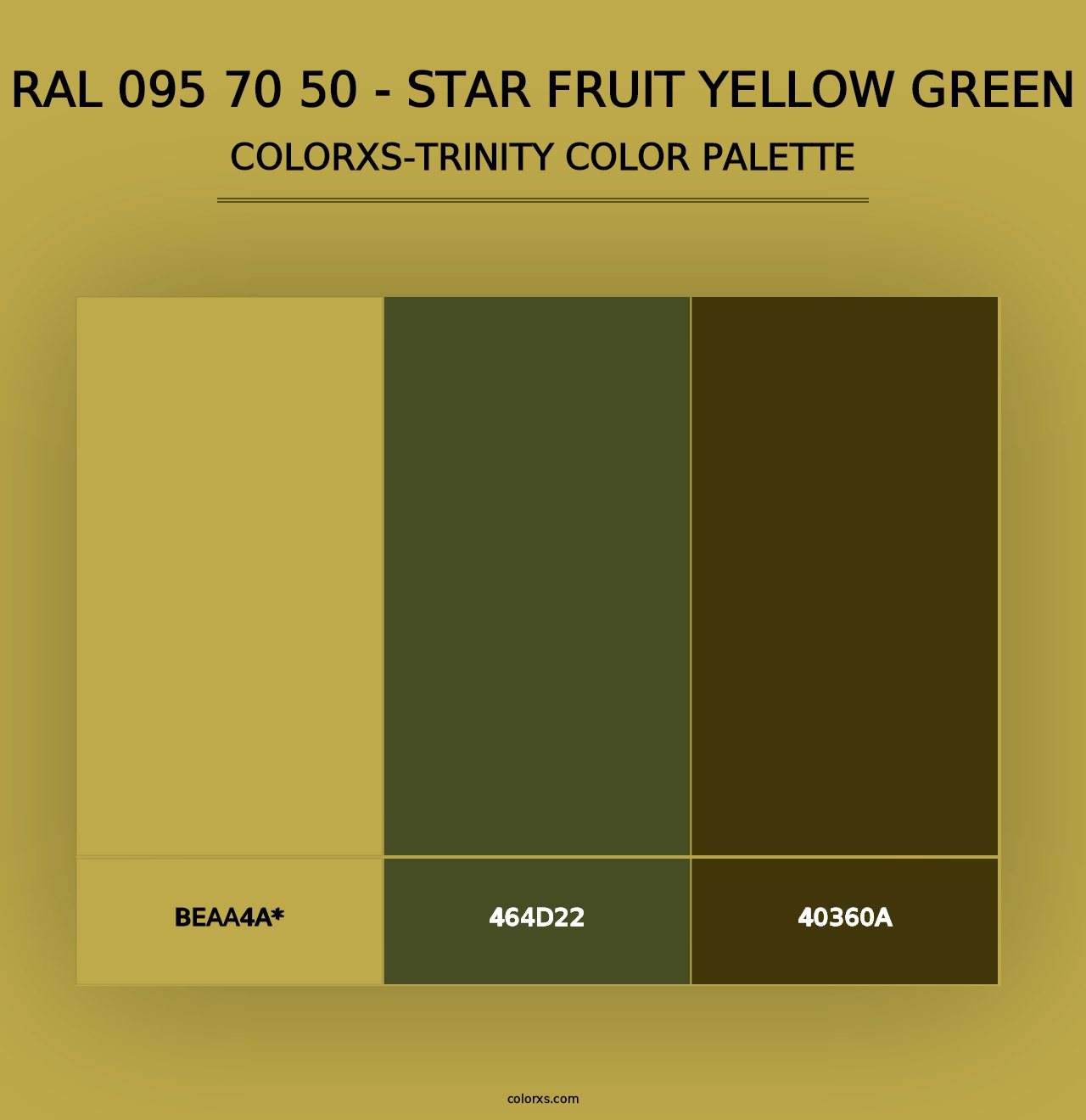 RAL 095 70 50 - Star Fruit Yellow Green - Colorxs Trinity Palette