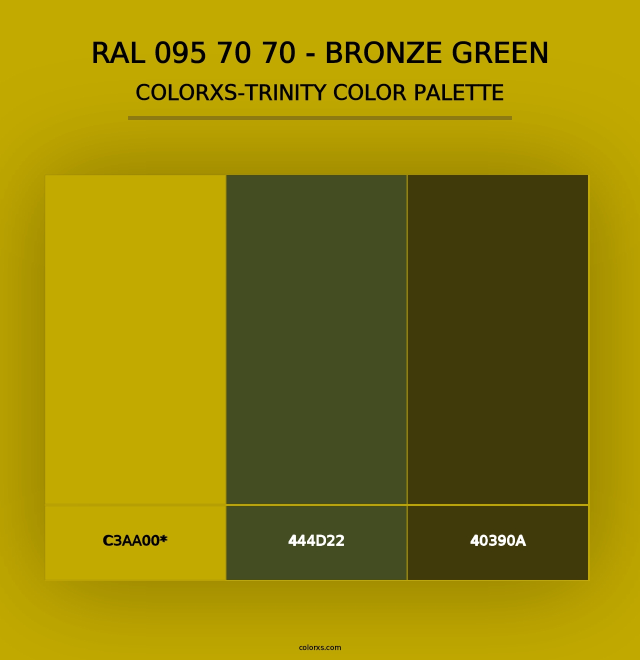 RAL 095 70 70 - Bronze Green - Colorxs Trinity Palette