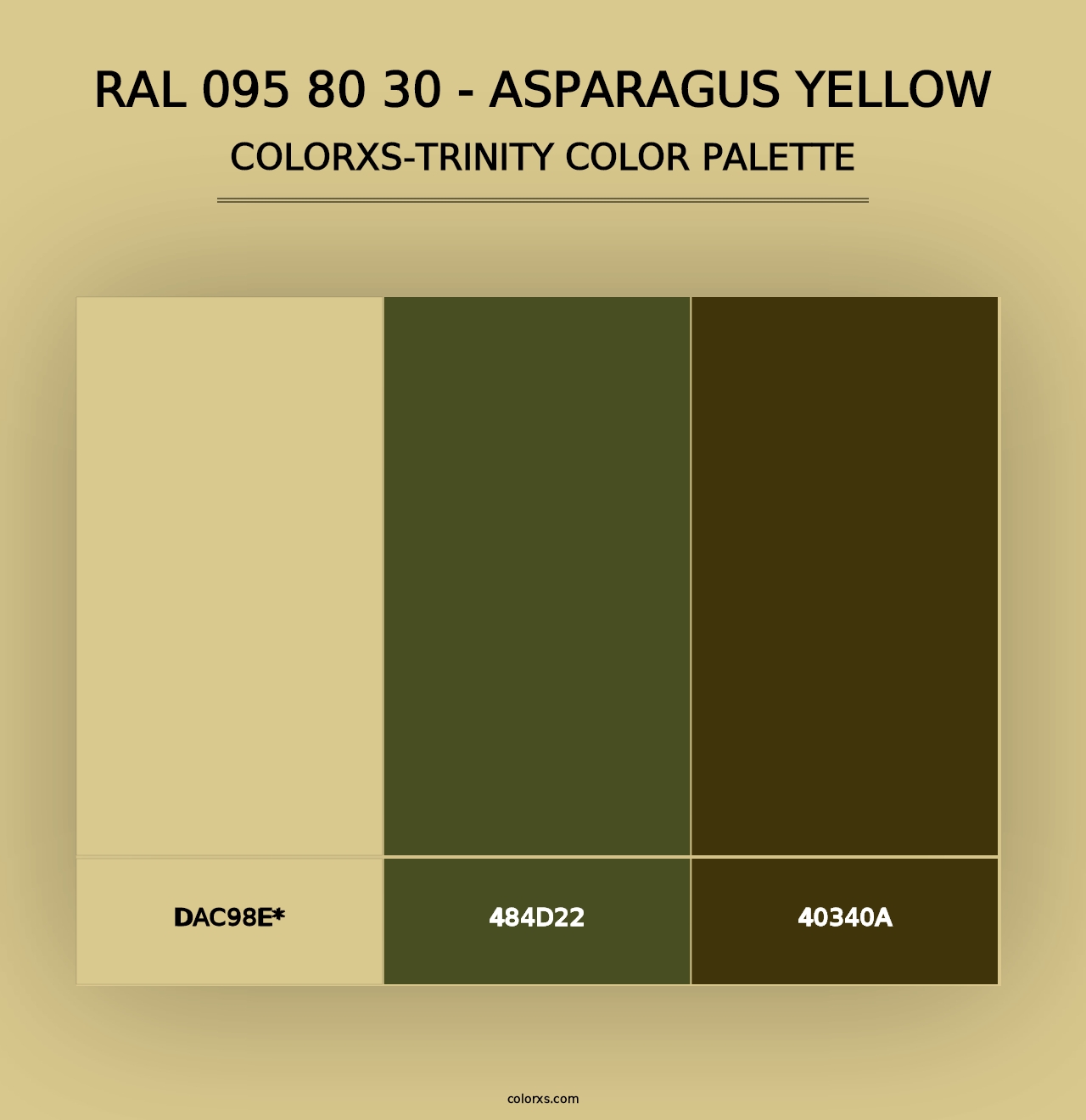 RAL 095 80 30 - Asparagus Yellow - Colorxs Trinity Palette