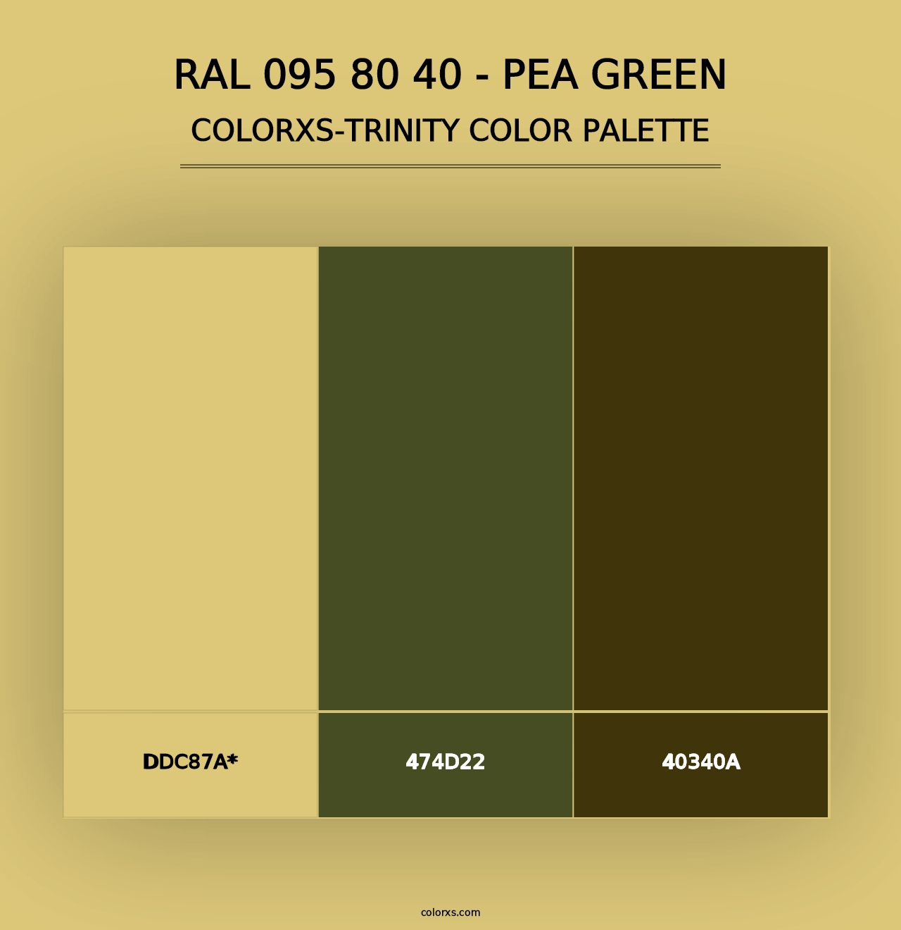 RAL 095 80 40 - Pea Green - Colorxs Trinity Palette