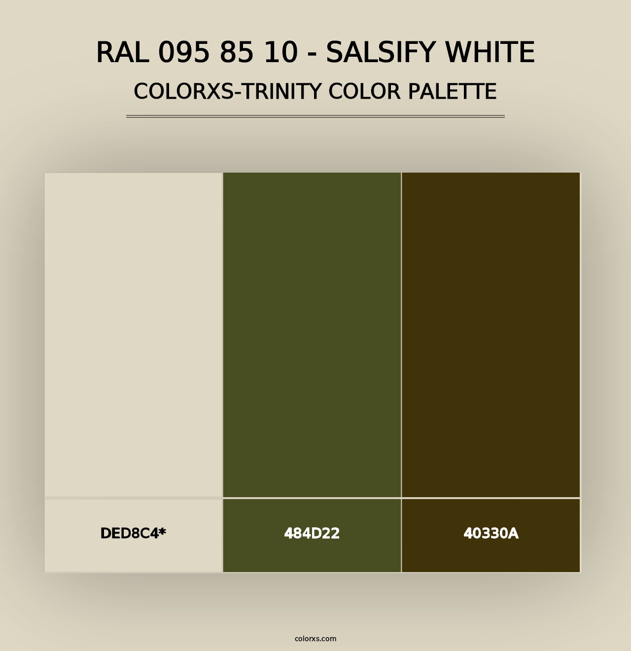 RAL 095 85 10 - Salsify White - Colorxs Trinity Palette