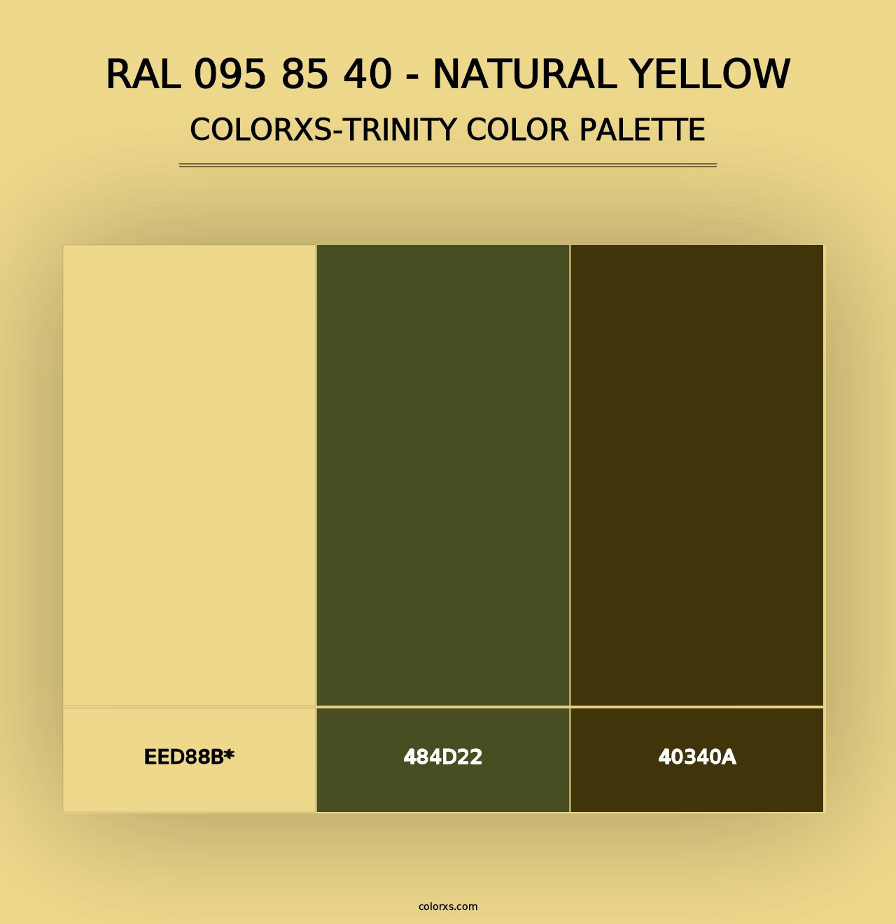 RAL 095 85 40 - Natural Yellow - Colorxs Trinity Palette