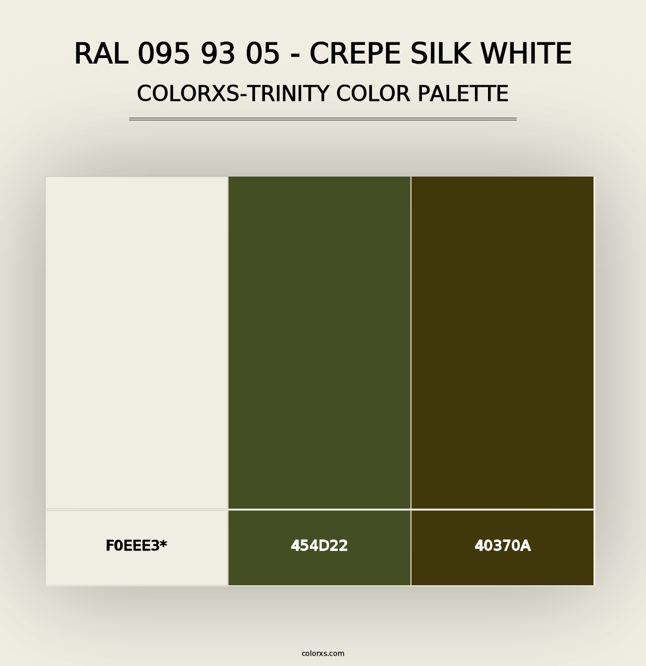 RAL 095 93 05 - Crepe Silk White - Colorxs Trinity Palette