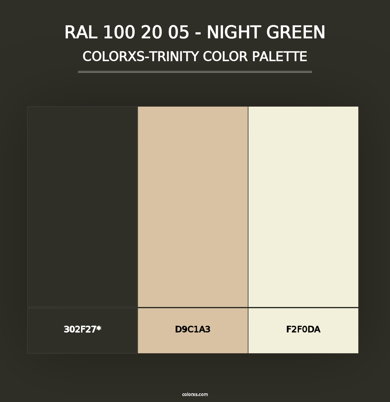 RAL 100 20 05 - Night Green - Colorxs Trinity Palette