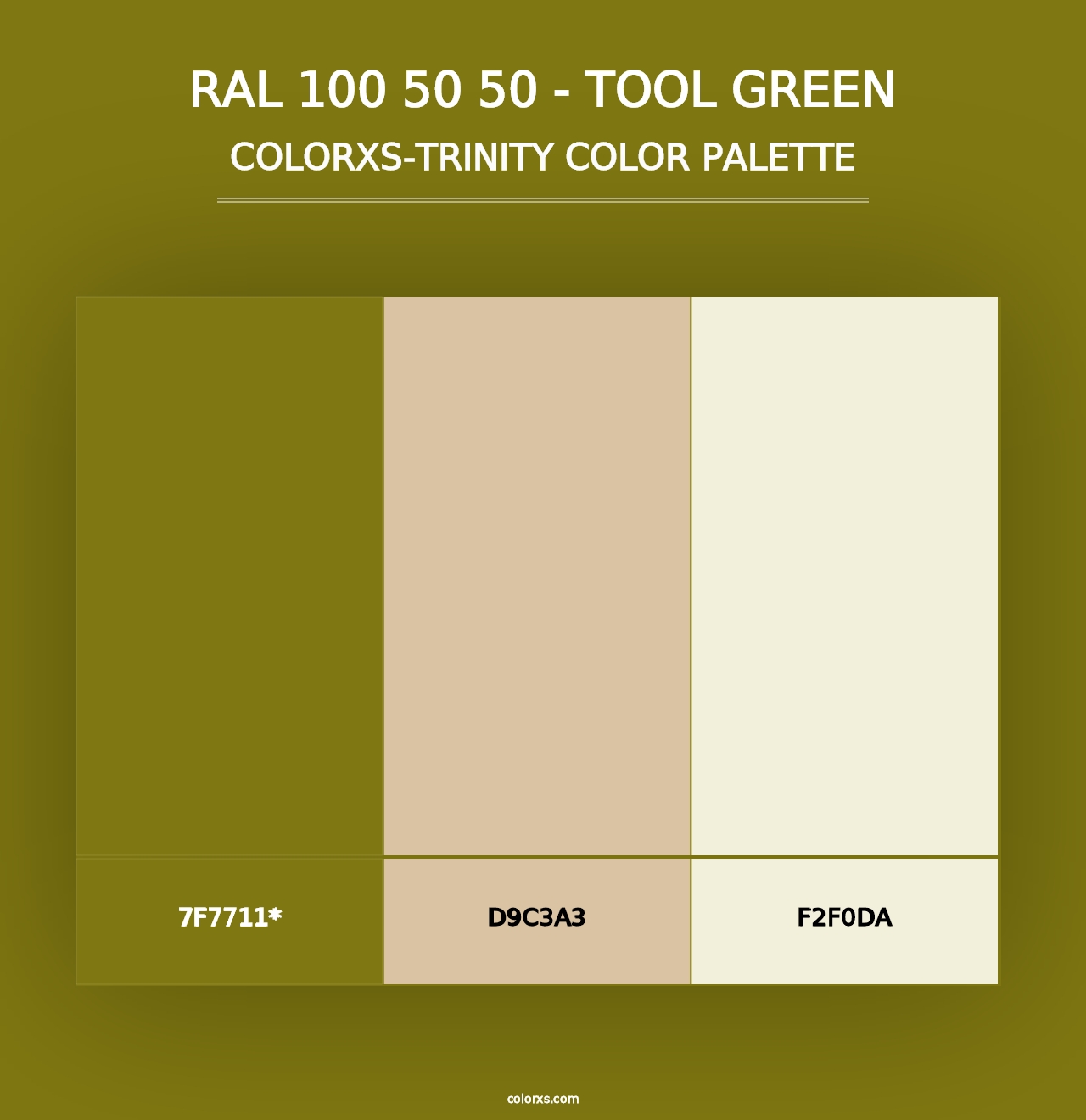 RAL 100 50 50 - Tool Green - Colorxs Trinity Palette