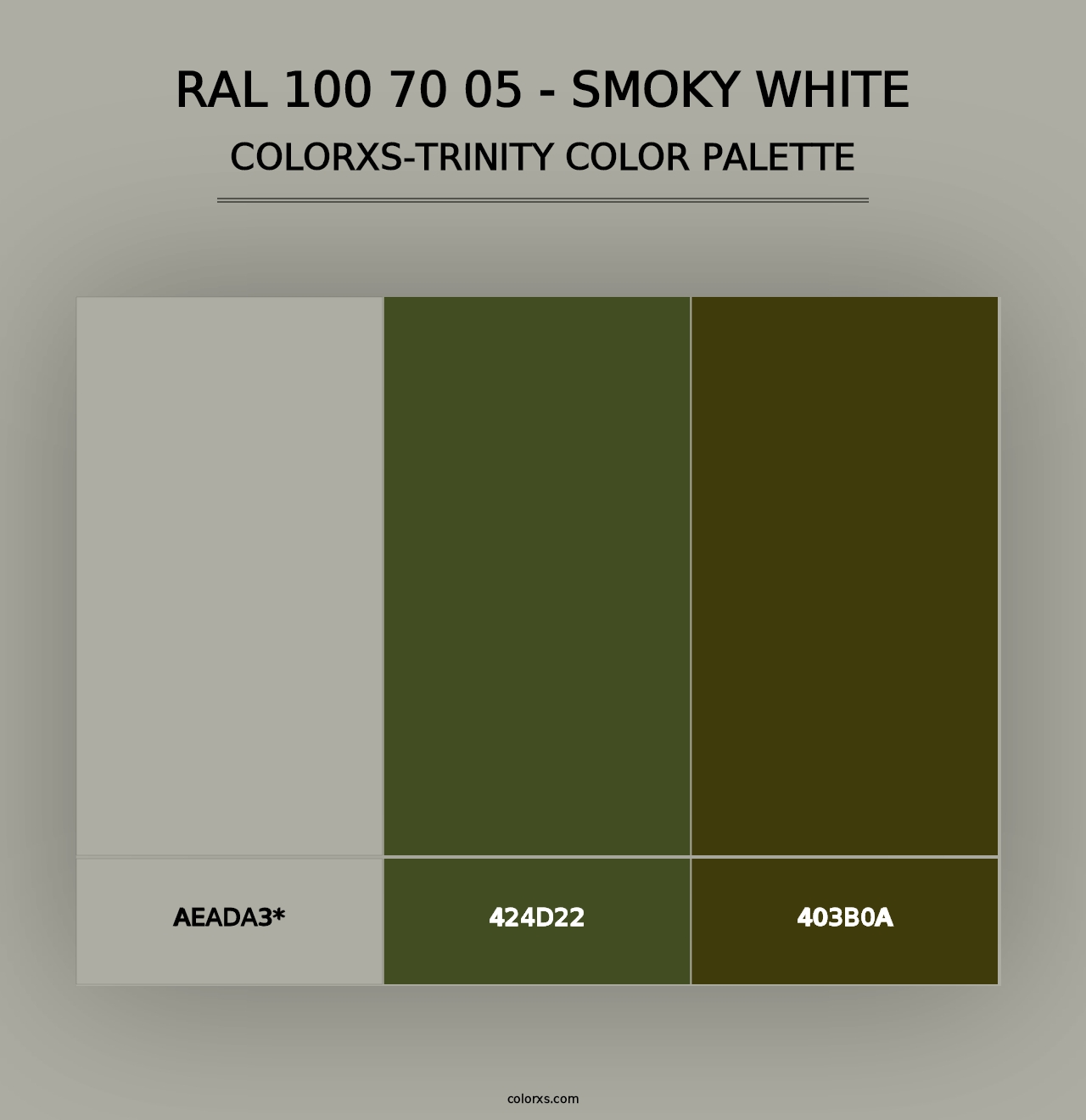 RAL 100 70 05 - Smoky White - Colorxs Trinity Palette