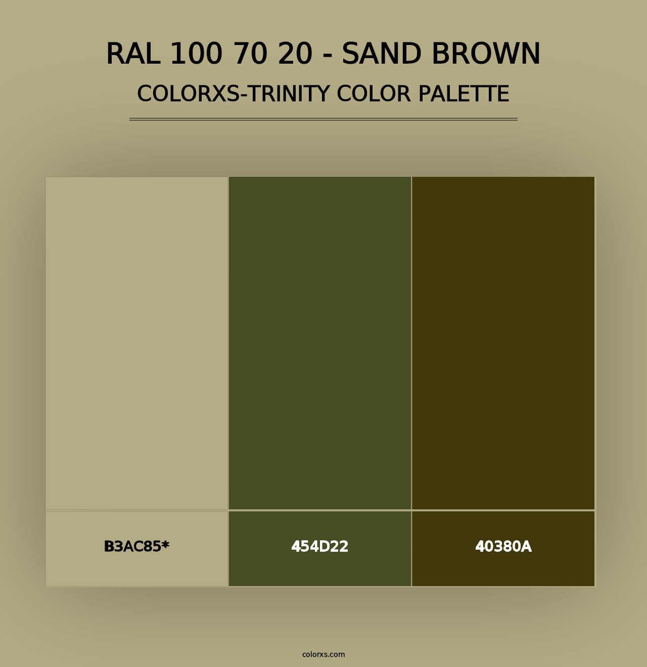 RAL 100 70 20 - Sand Brown - Colorxs Trinity Palette