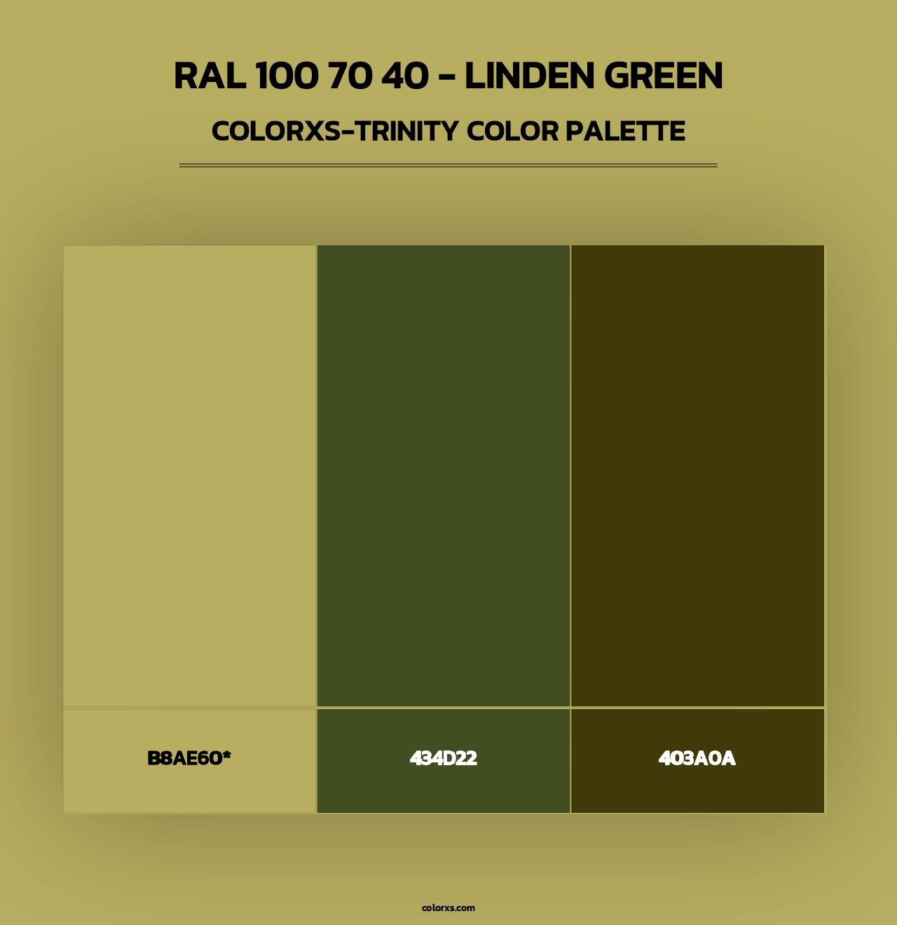 RAL 100 70 40 - Linden Green - Colorxs Trinity Palette